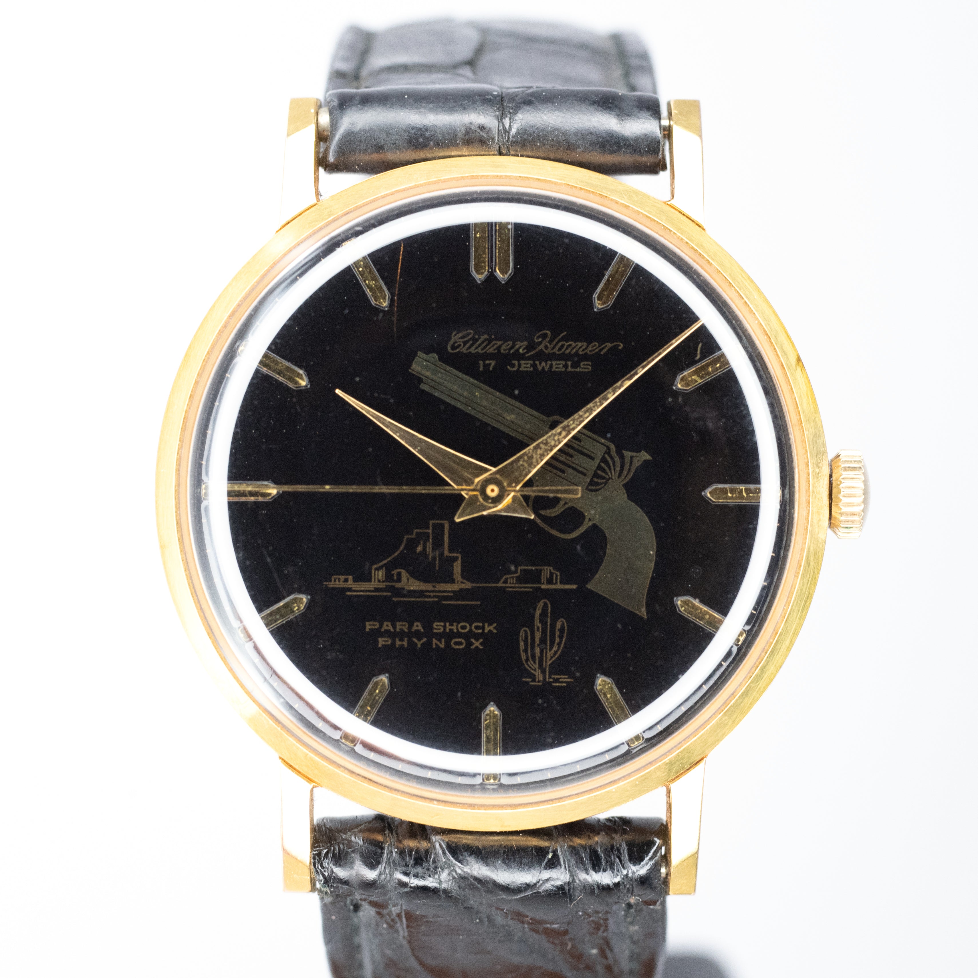 シチズン 1962年製 ホーマー パンジー ブラックダイヤル ピストル