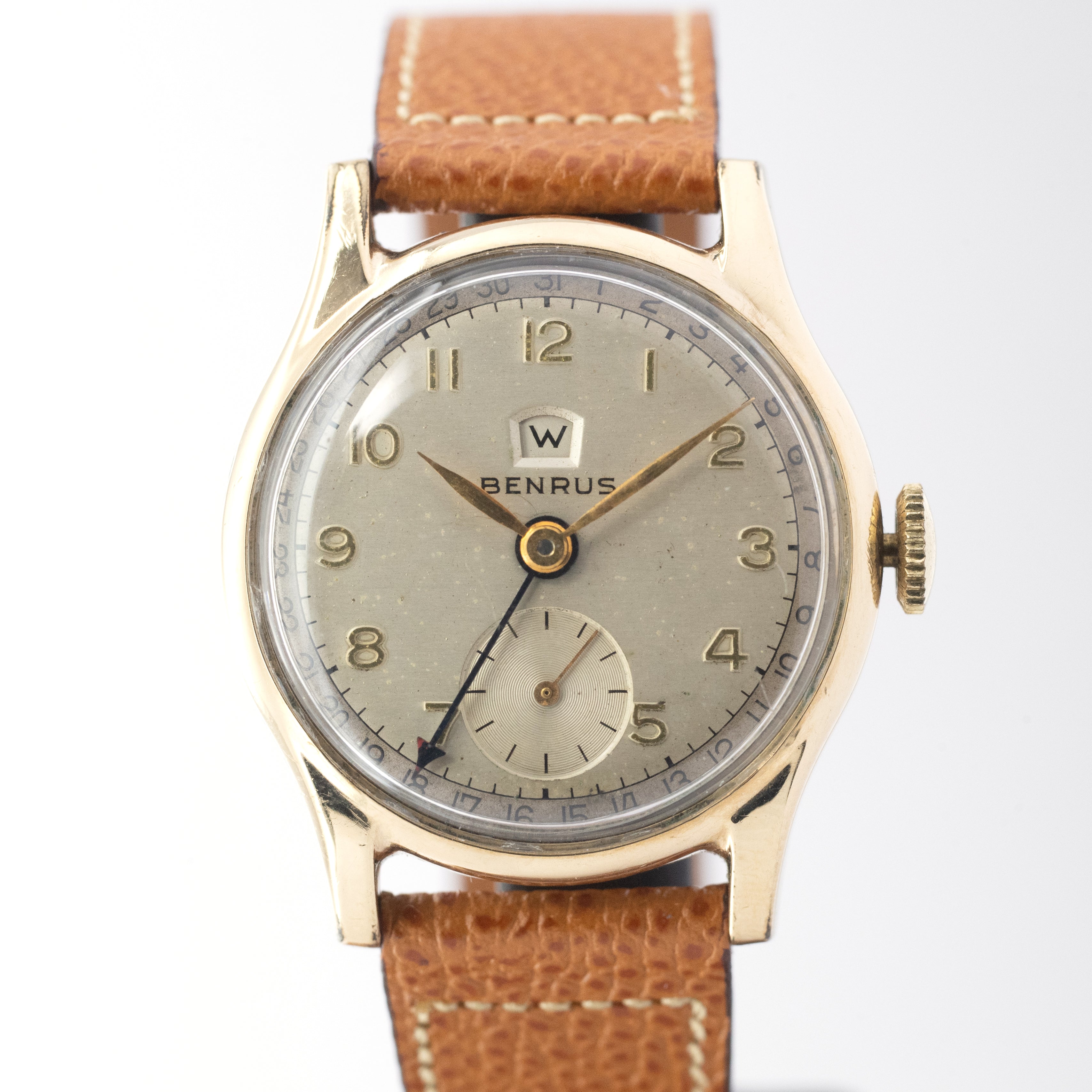 ベンラス カレンダーウォッチ 1950年代製 デイデイト ポインターデイト 金張り