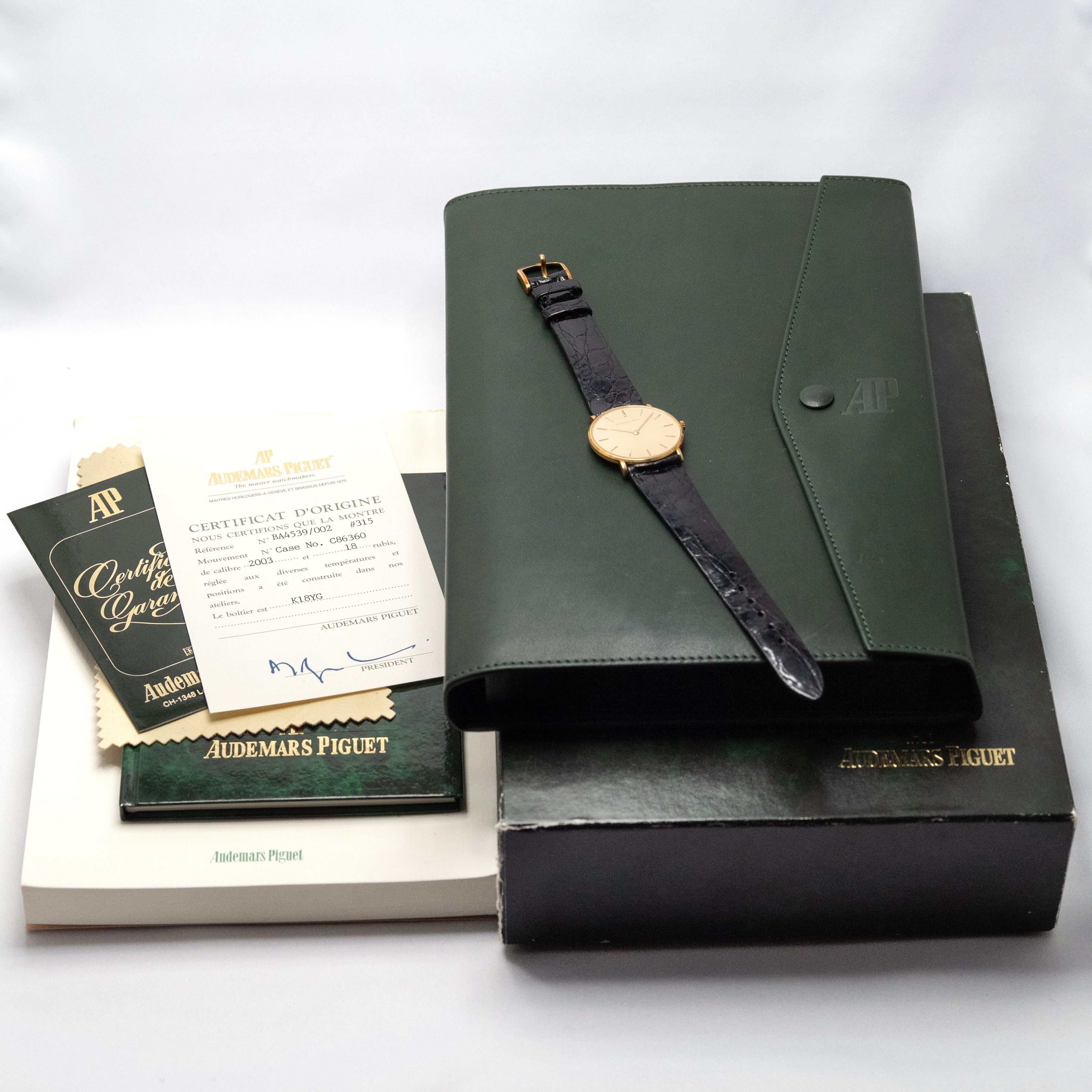 オーデマ・ピゲ ウルトラスリム18KYG 1980~86年製 Cal.2003 箱ギャラ