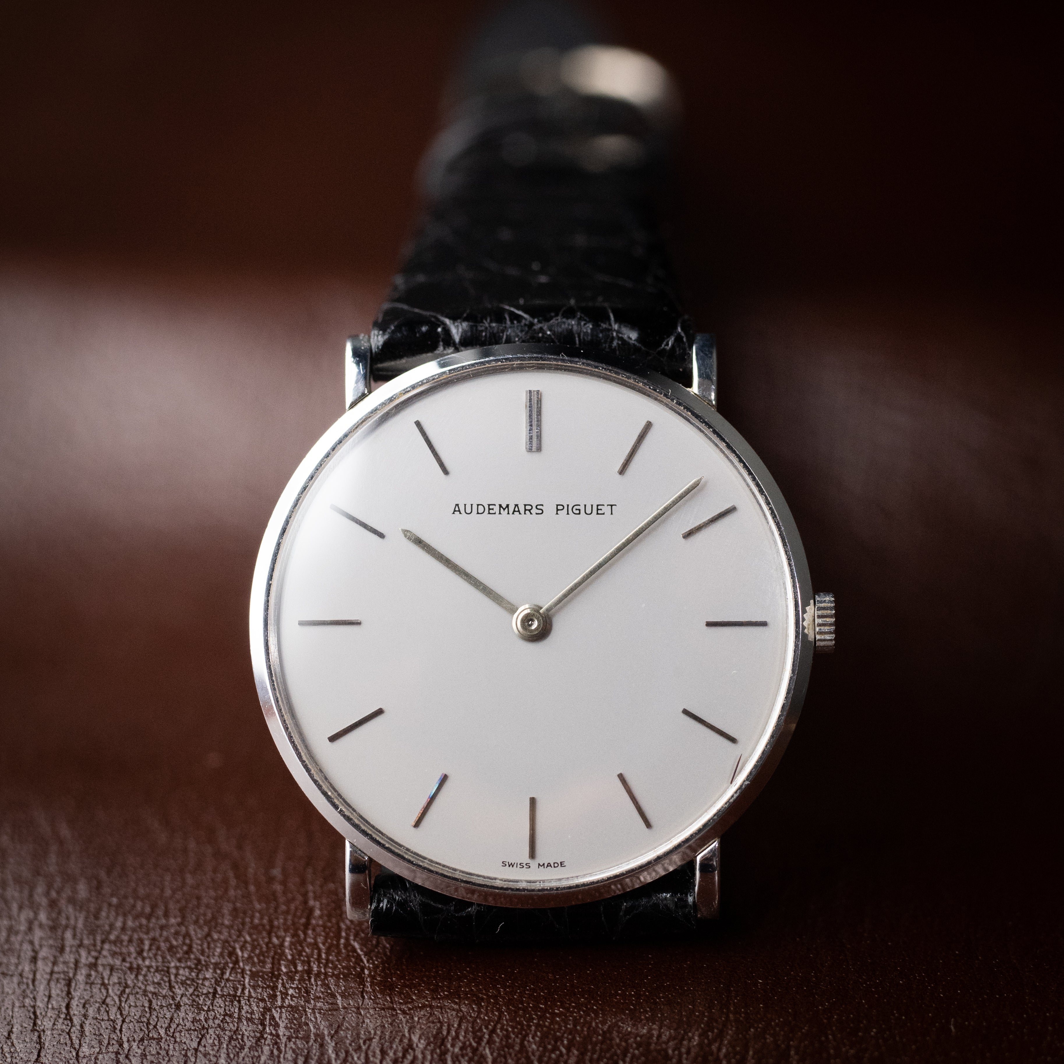 オーデマ・ピゲ ウルトラスリム 18WGラウンドケース 1980~86年製 純正尾錠