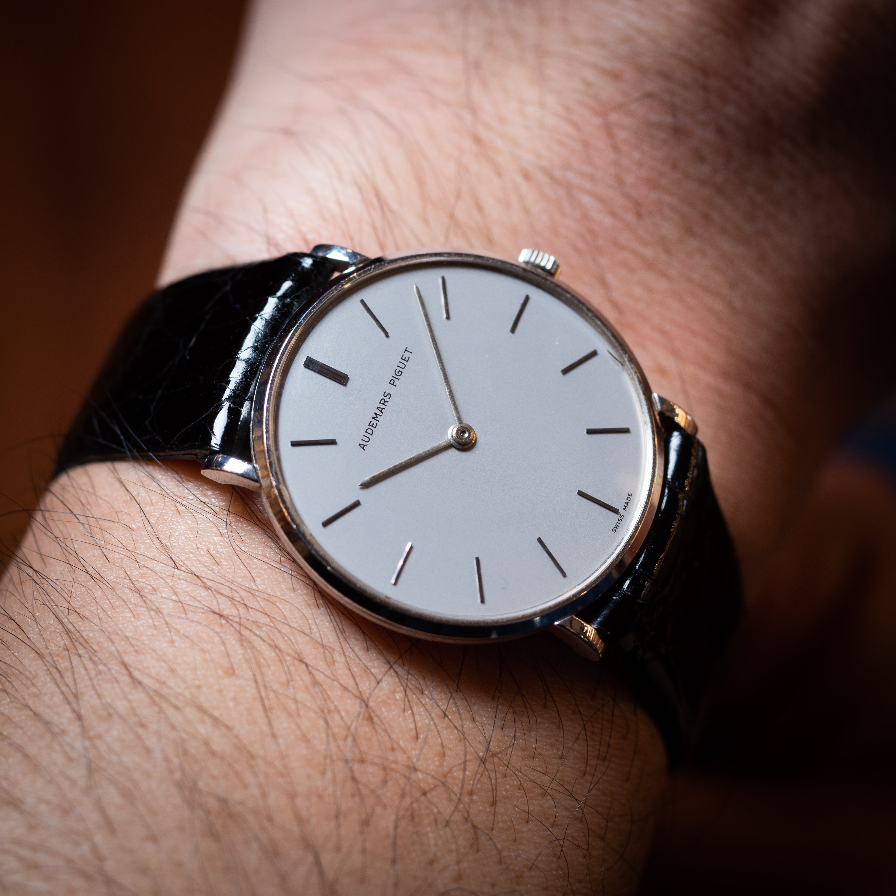 オーデマ・ピゲ ウルトラスリム 18WGラウンドケース 1980~86年製 純正尾錠
