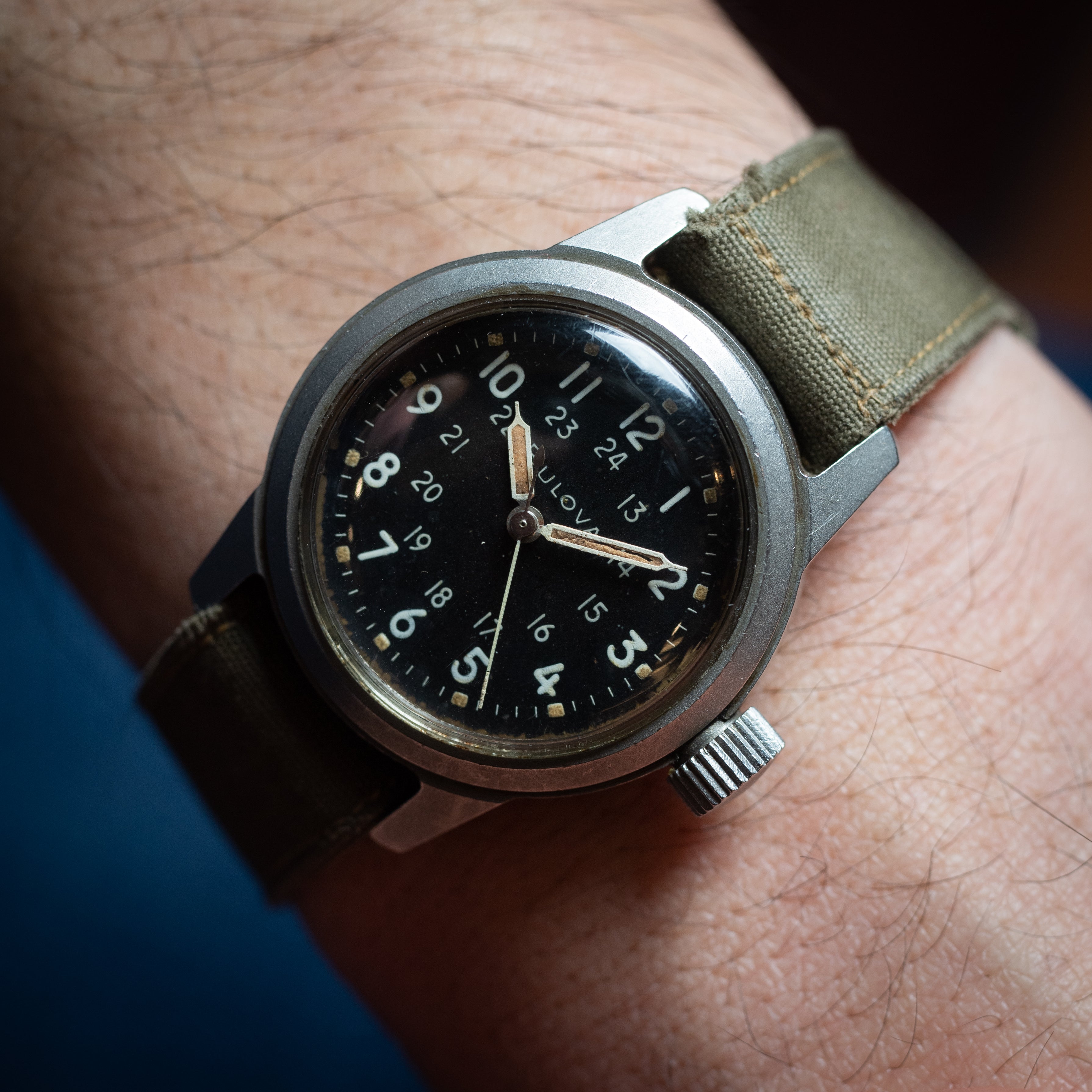 ブローバ TYPEA17A 1950年代製 アメリカ軍用時計 コットンベルト