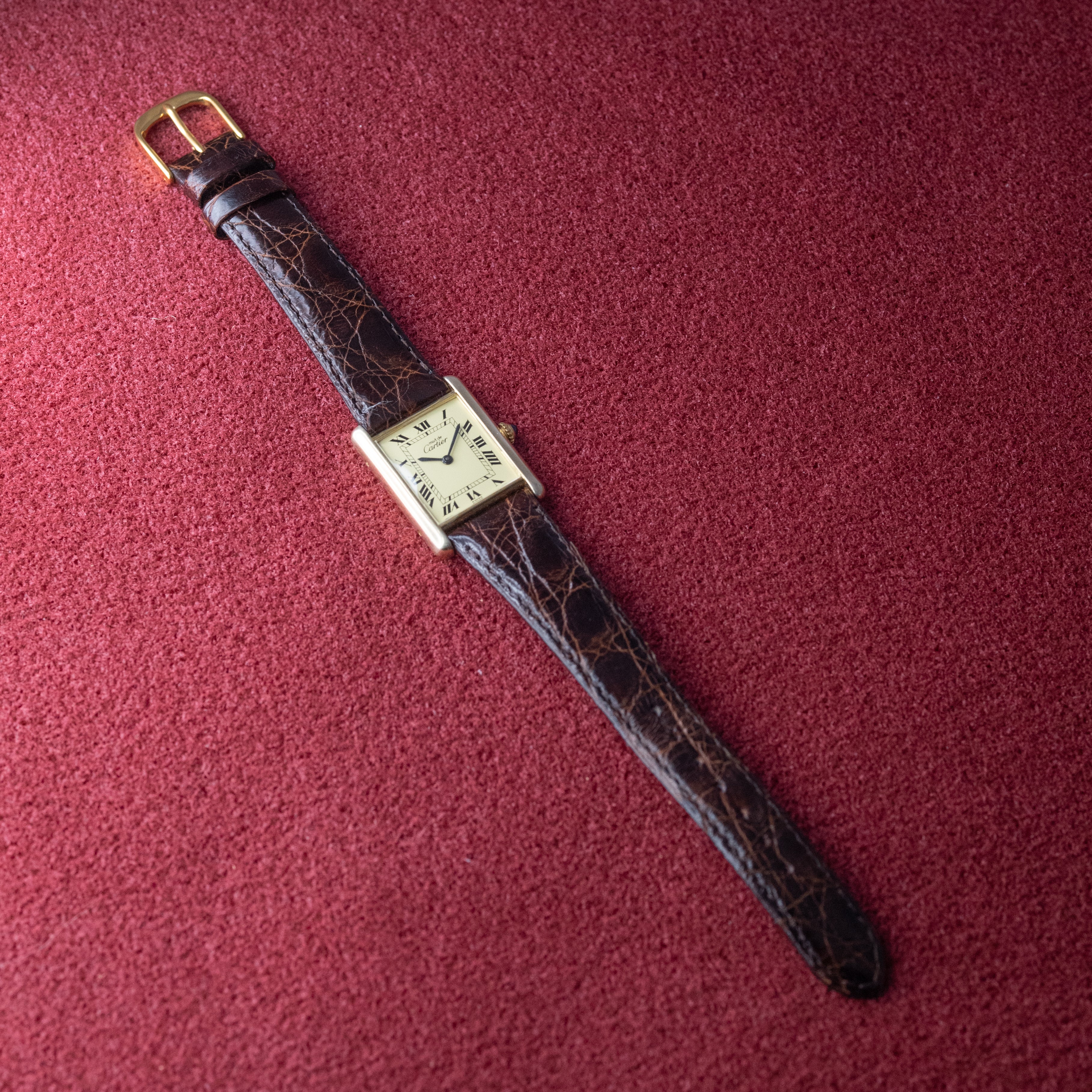 カルティエ マストタンクLM 1980年代 アイボリーローマン 手巻き