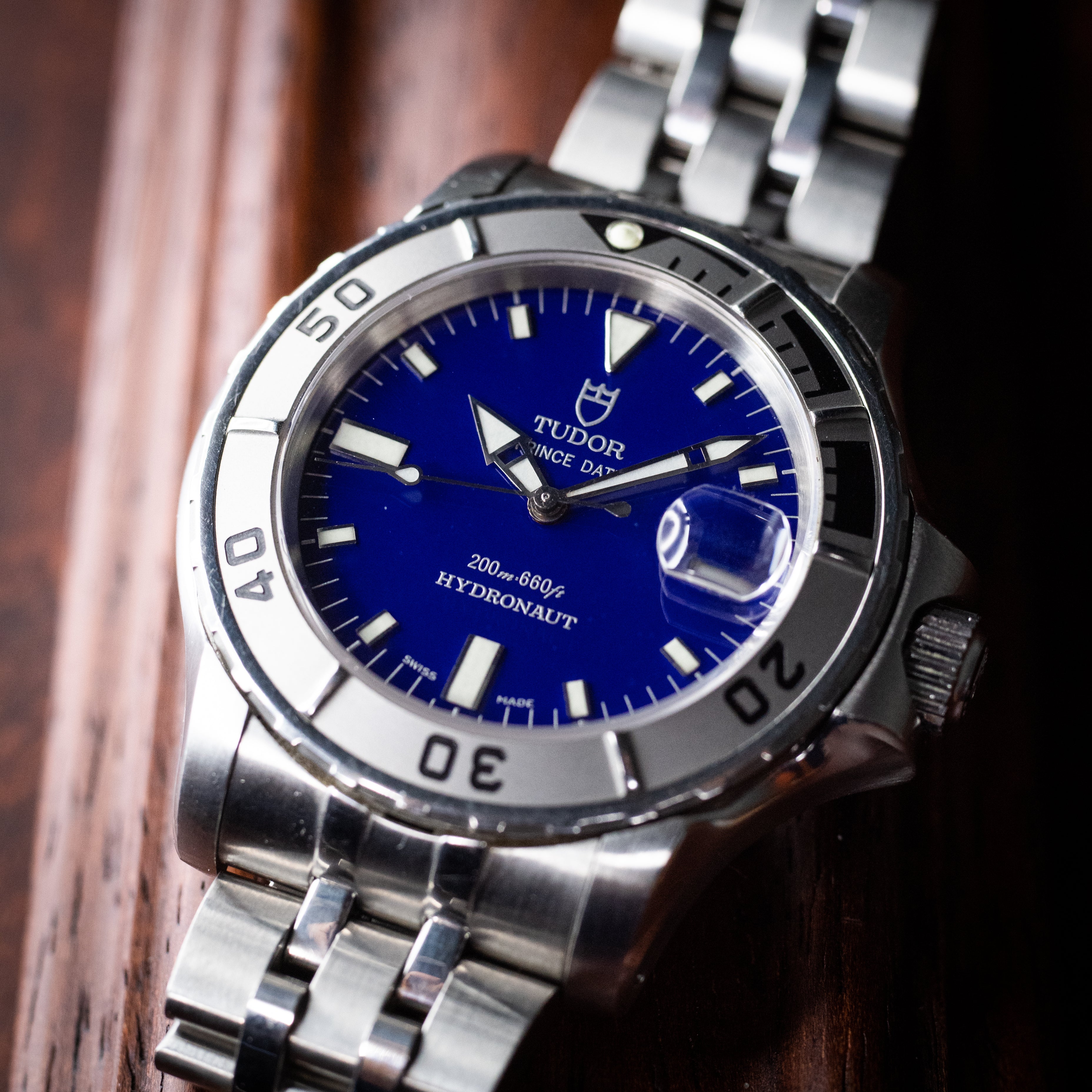 チューダー 1999年製 ハイドロノート ブルーダイヤル Ref.89190 王冠リューズ