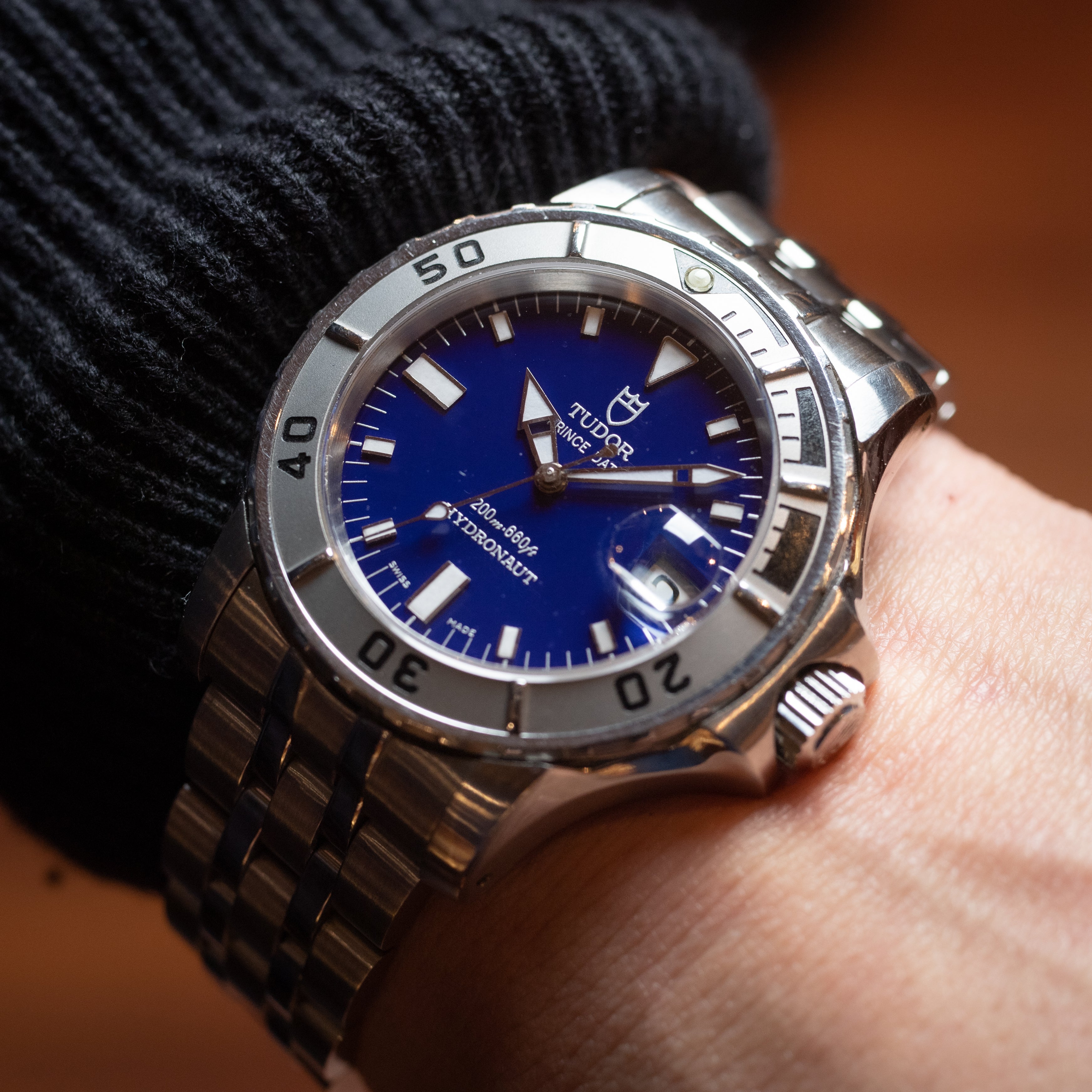 チューダー 1999年製 ハイドロノート ブルーダイヤル Ref.89190 王冠リューズ