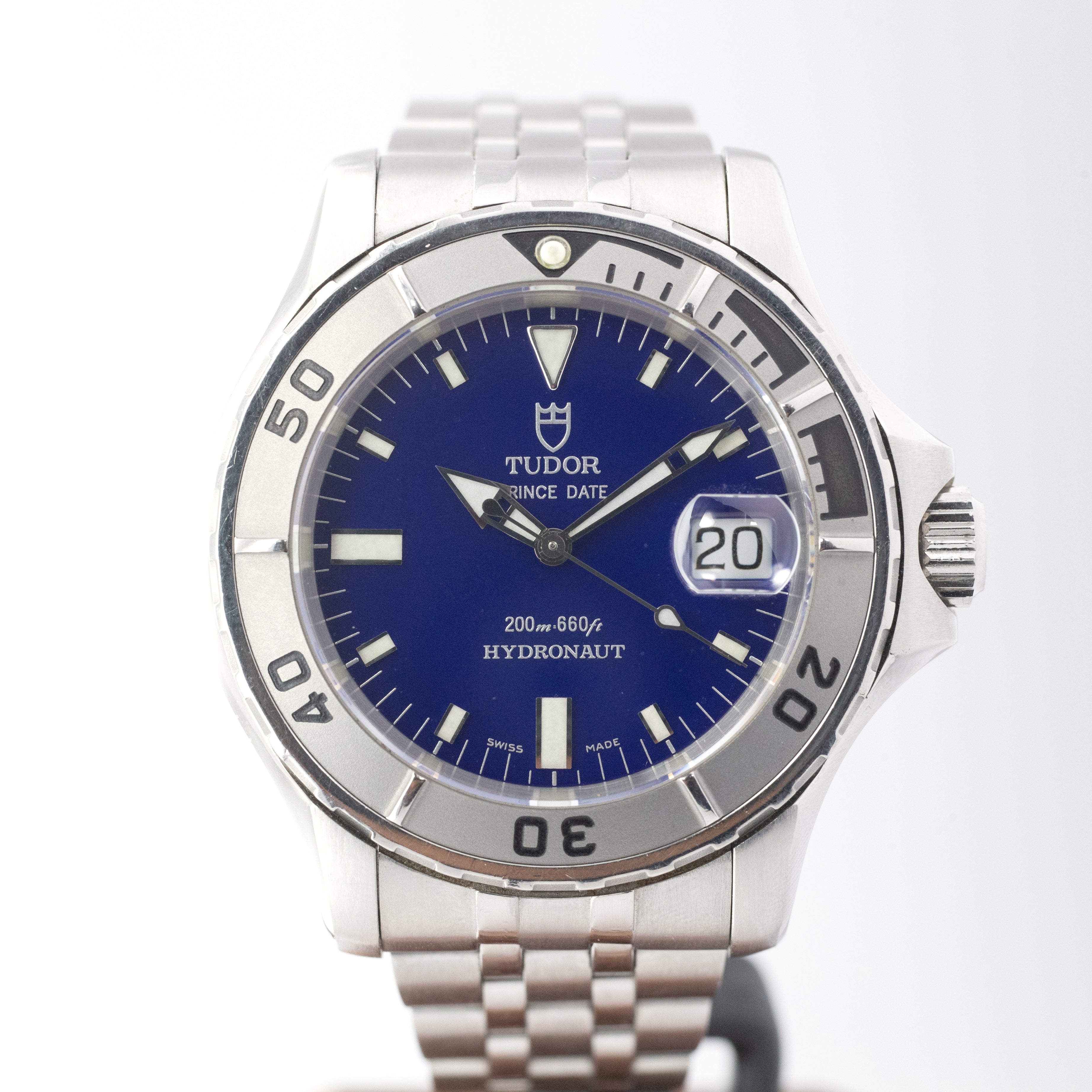 チューダー 1999年製 ハイドロノート ブルーダイヤル Ref.89190 王冠リューズ