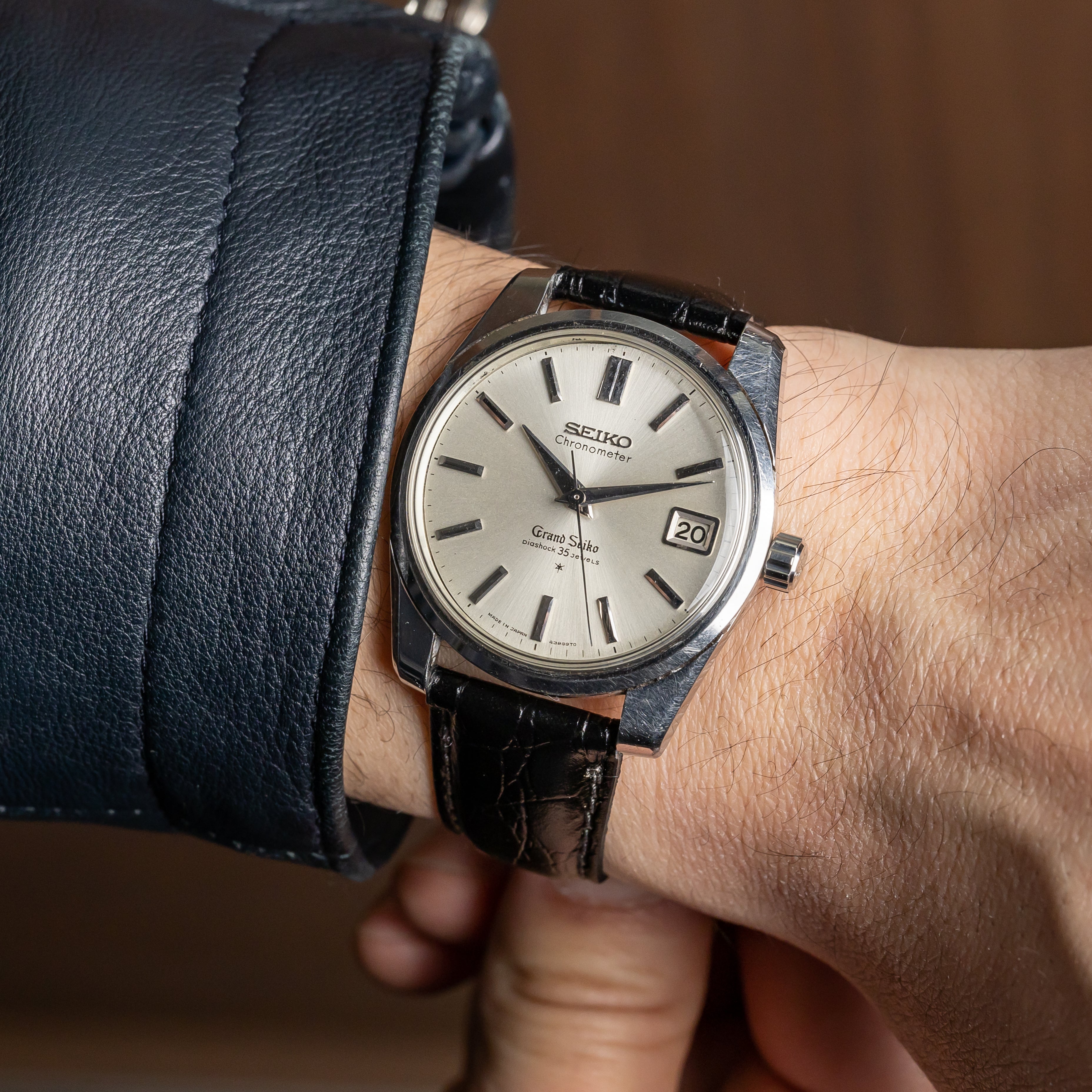 セイコー グランドセイコー 1964年製 セルフデーター 初期型 Ref.43999 GS 手巻き 純正尾錠付き