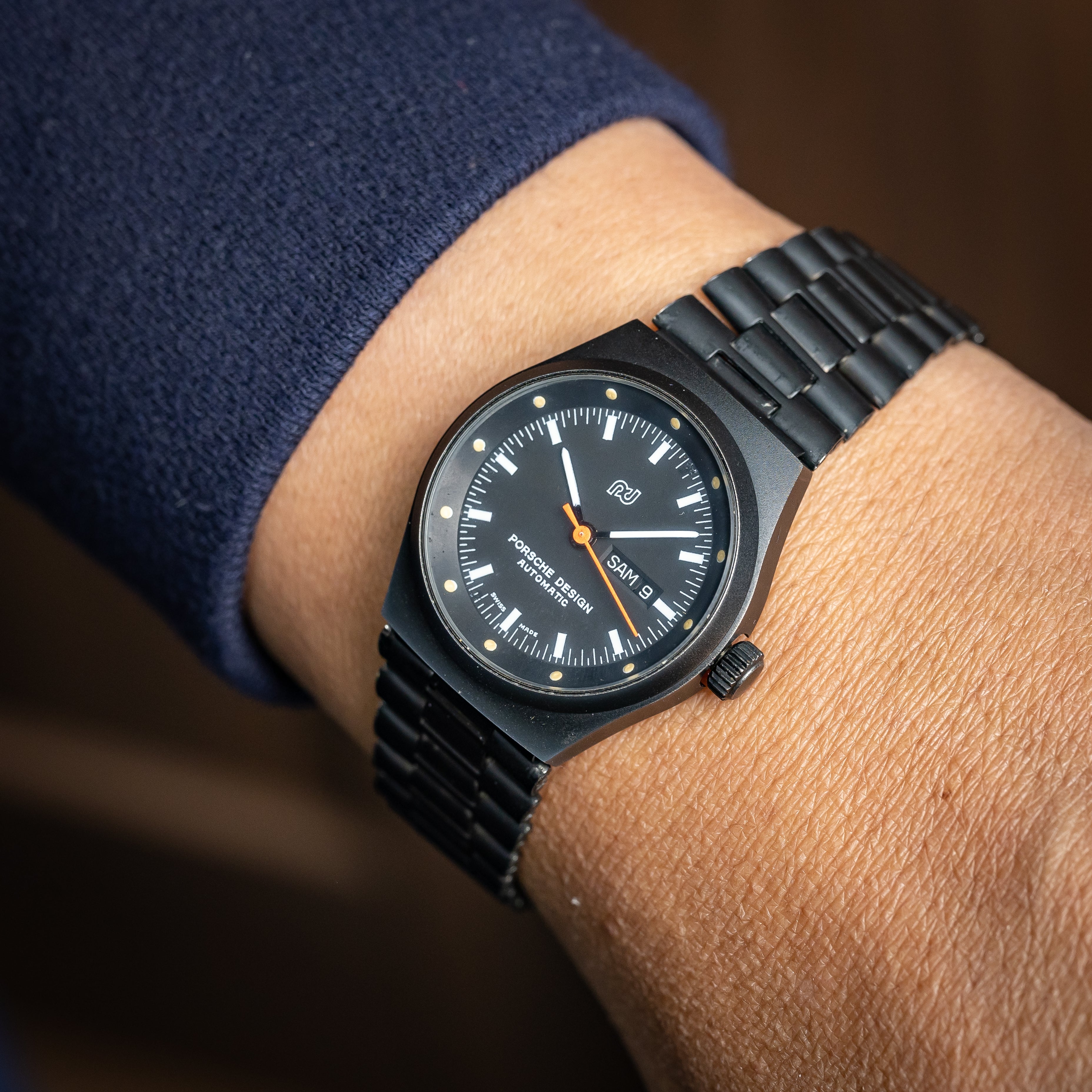 ポルシェデザイン レディースウォッチ PVD加工ケース 自動巻き デイデイト 1980年代