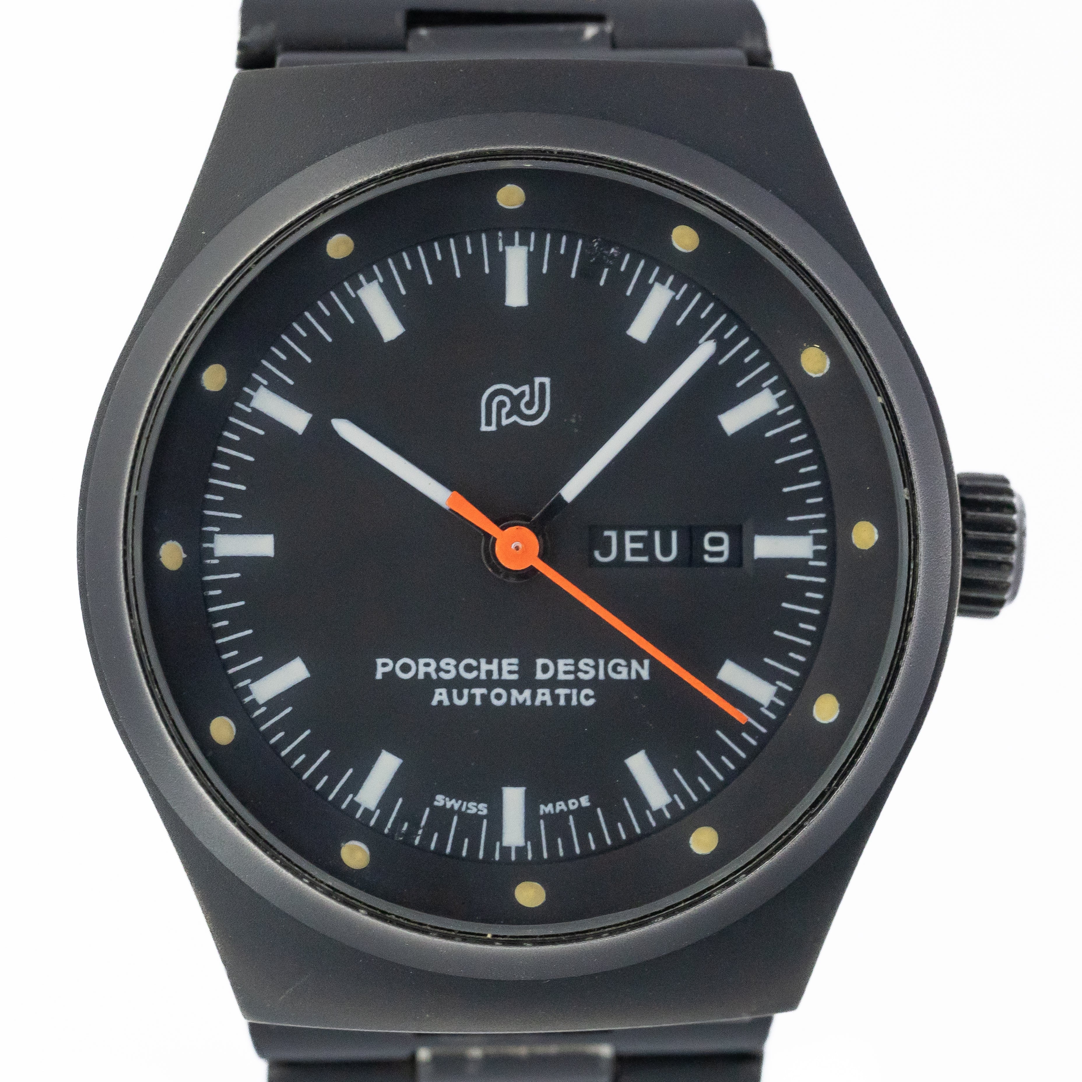 ポルシェデザイン レディースウォッチ PVD加工ケース 自動巻き デイデイト 1980年代