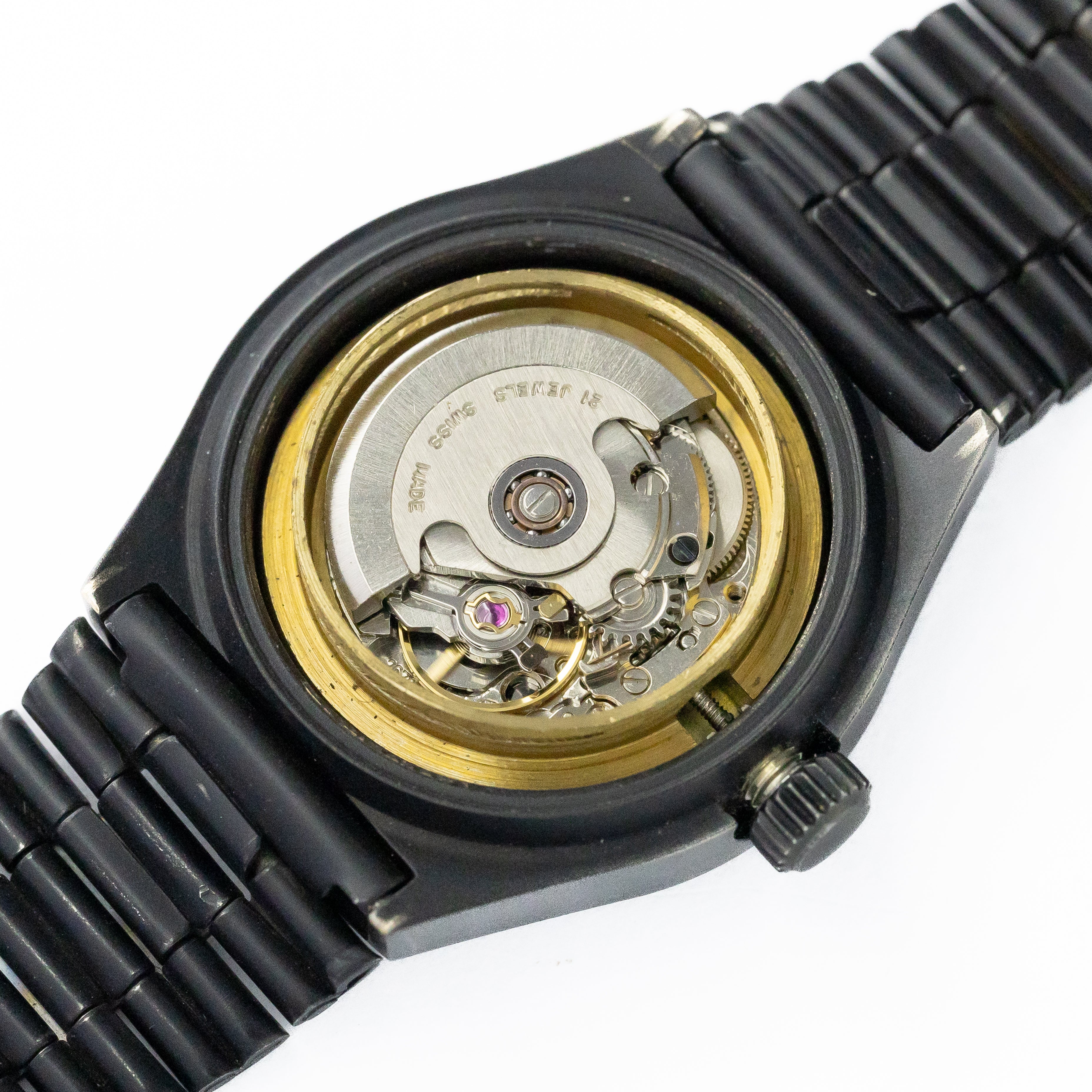 ポルシェデザイン レディースウォッチ PVD加工ケース 自動巻き デイデイト 1980年代