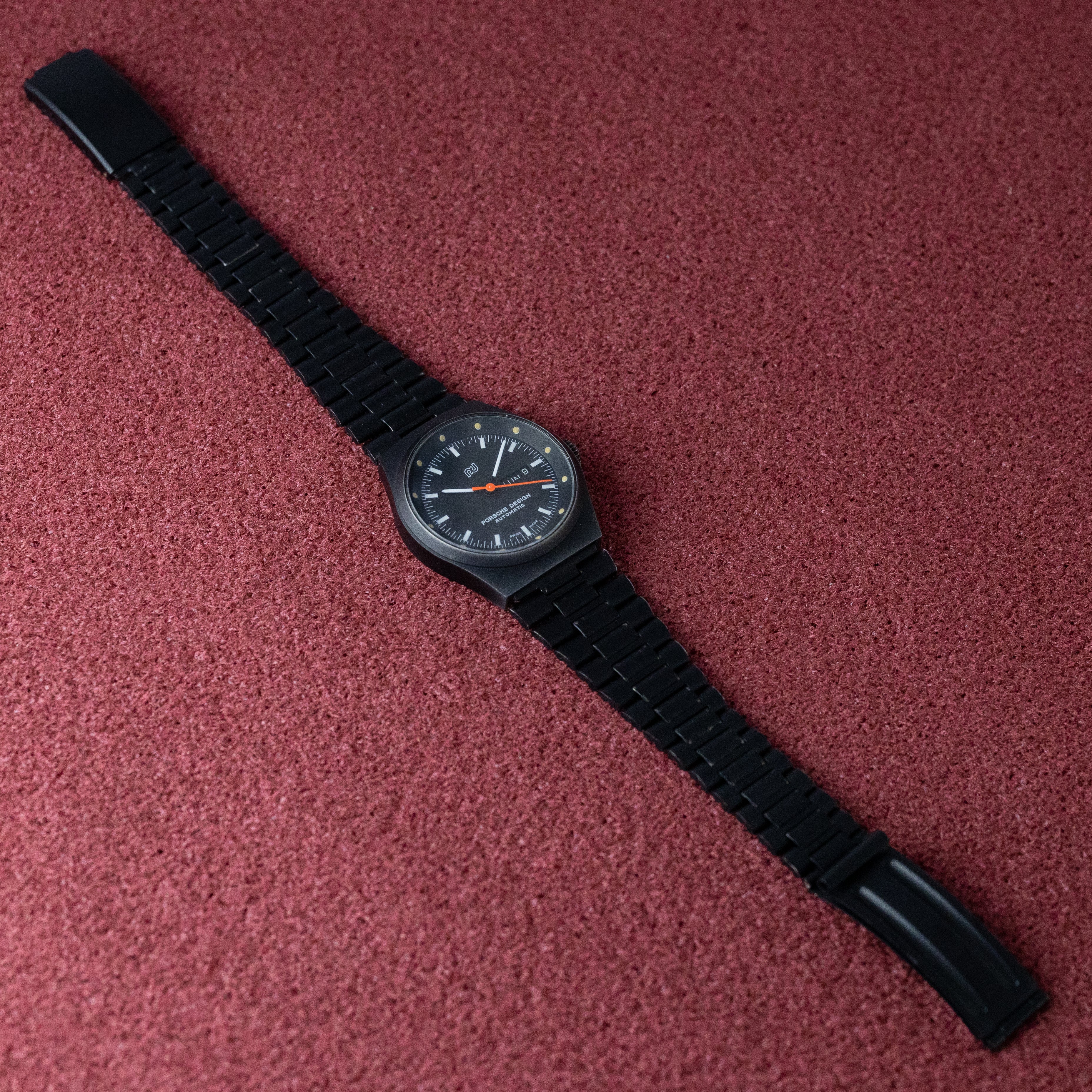 ポルシェデザイン レディースウォッチ PVD加工ケース 自動巻き デイデイト 1980年代