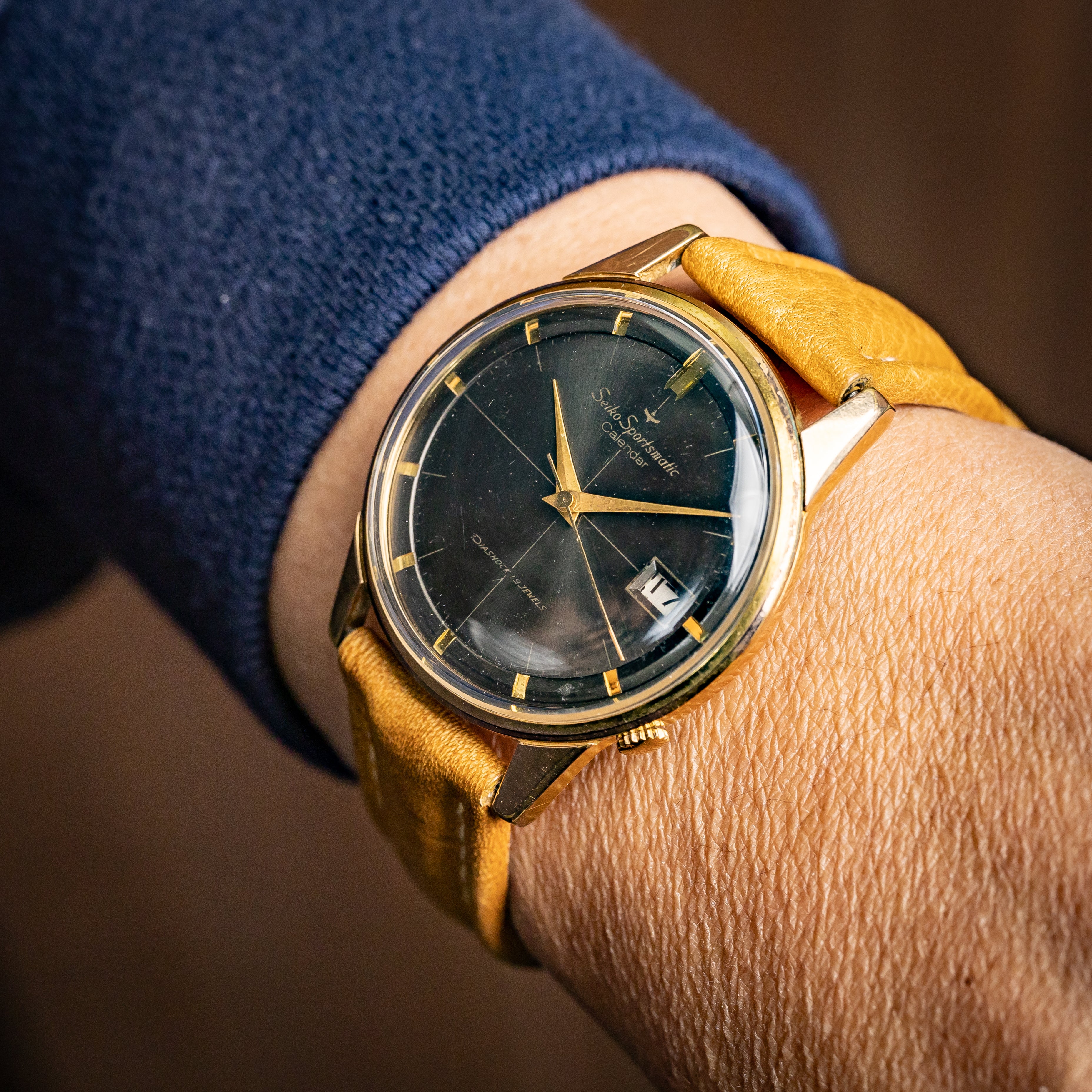 セイコー スポーツマチックカレンダー 1961年製 ブラック 自動巻