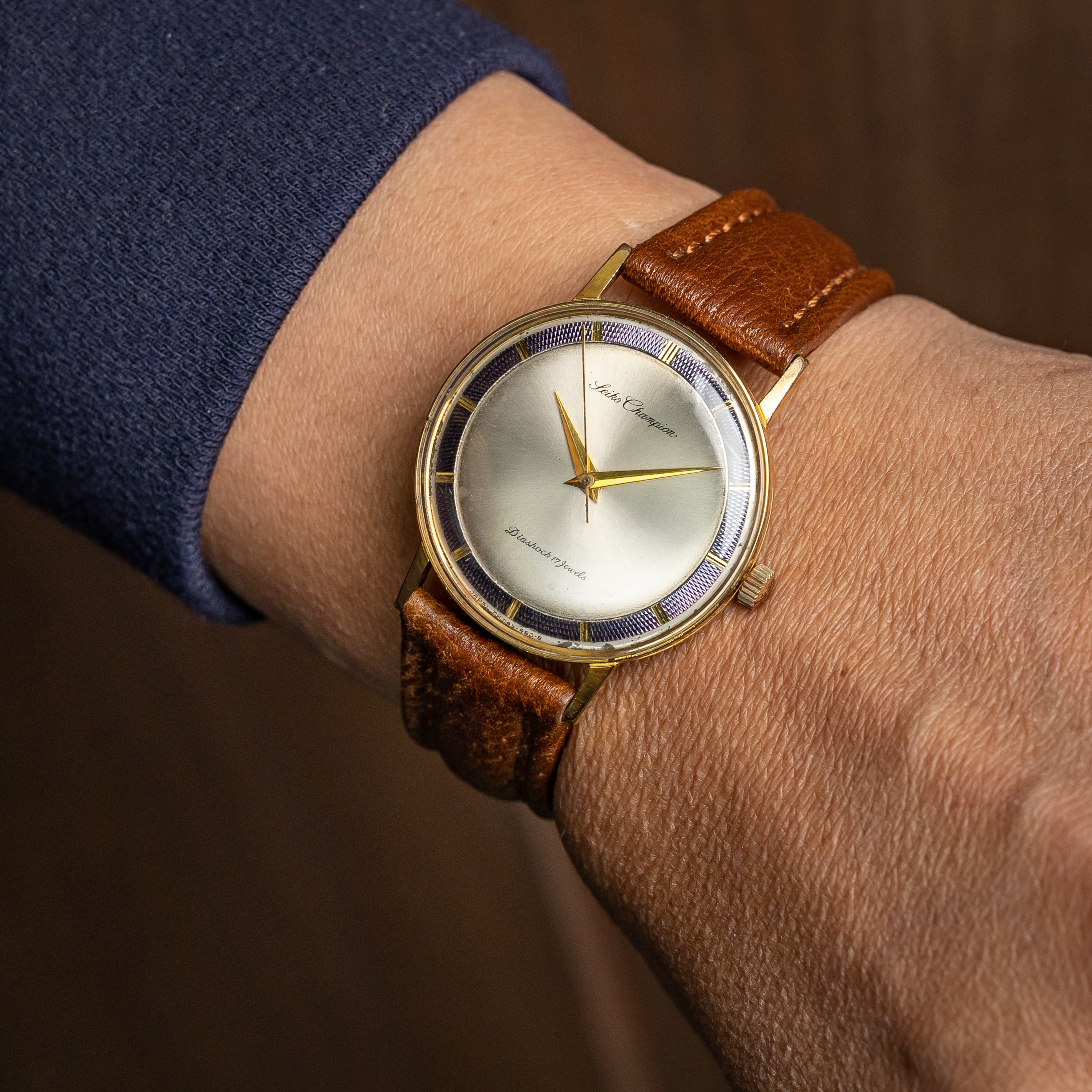 セイコー チャンピオン 17石手巻き 1962年製 Ref.J14105DE ツートンダイヤル EGP