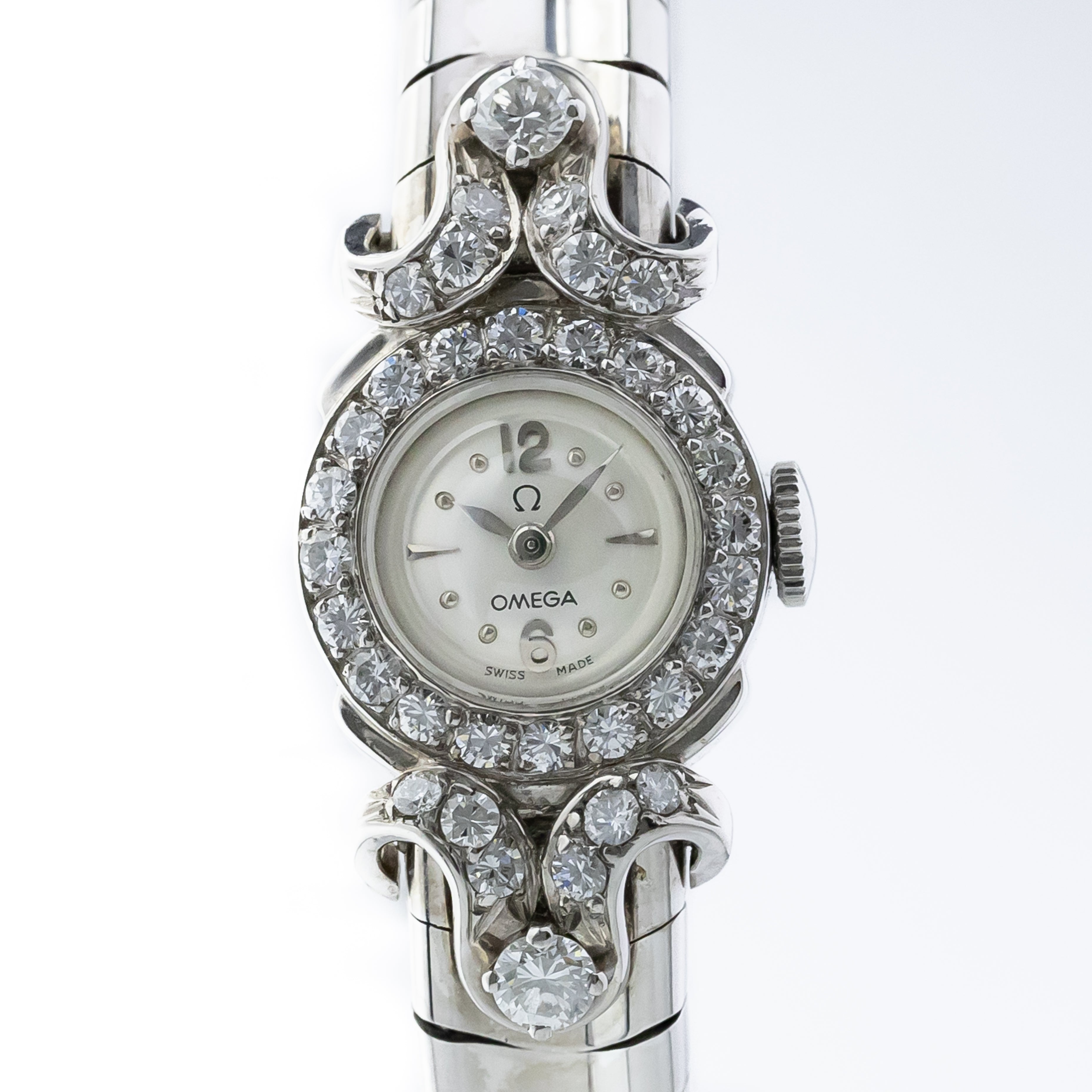 オメガ レディース ドレスウォッチ ダイヤ プラチナケース WGブレス 1952年製