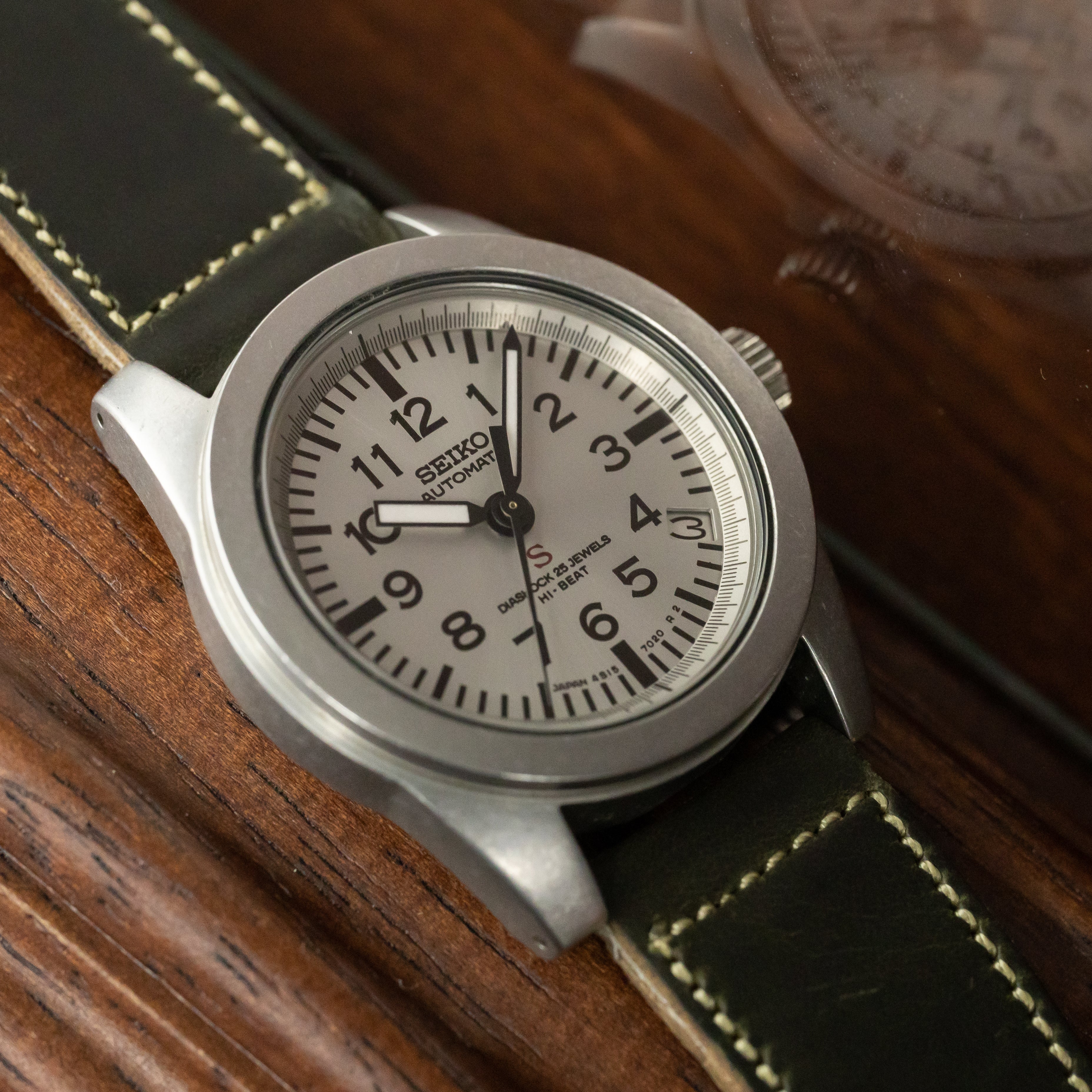 セイコー メカSUS 裏スケルトン 1996年製 箱付き 赤SUS