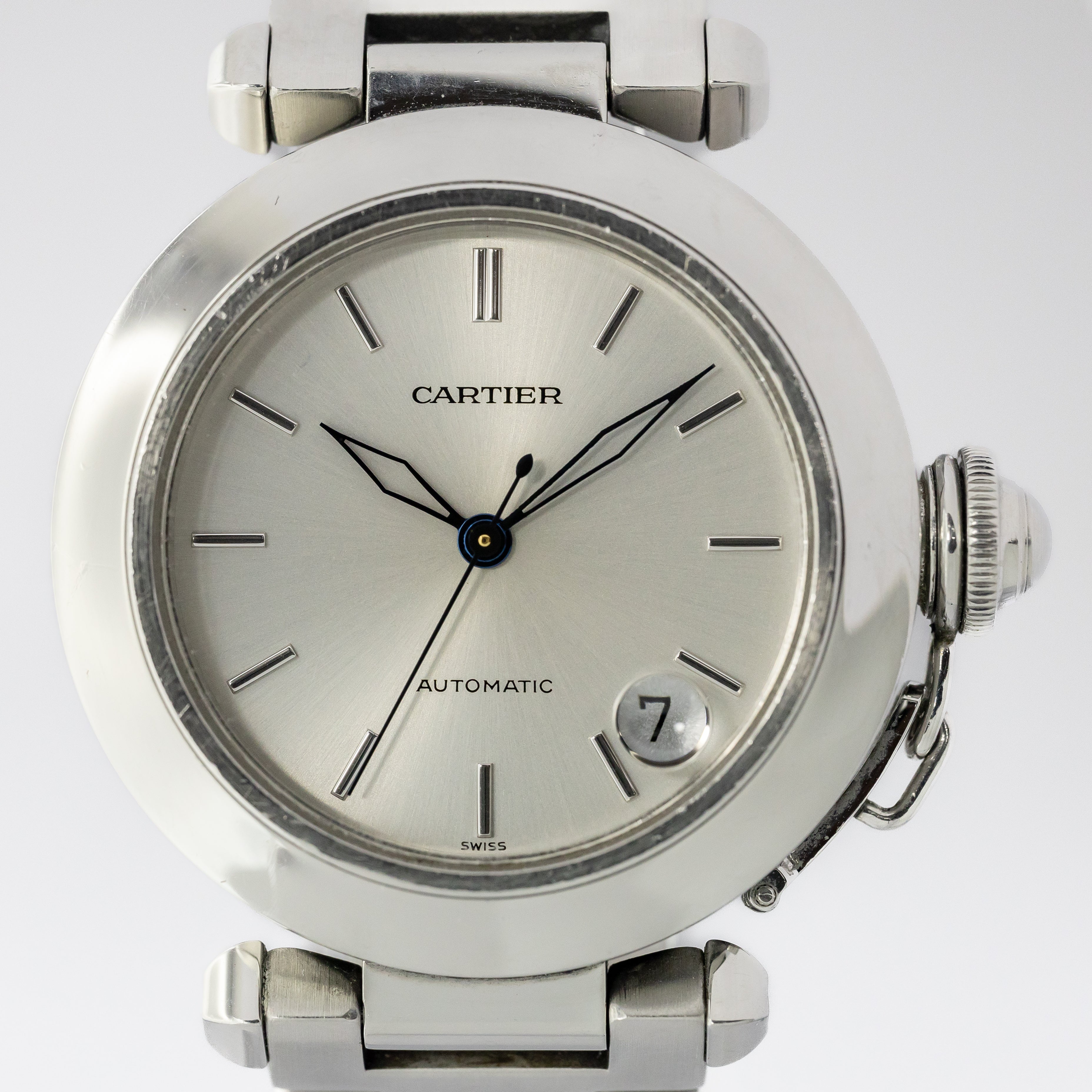 カルティエ パシャC ホワイトダイヤル 箱ギャラ付き 2000年代製