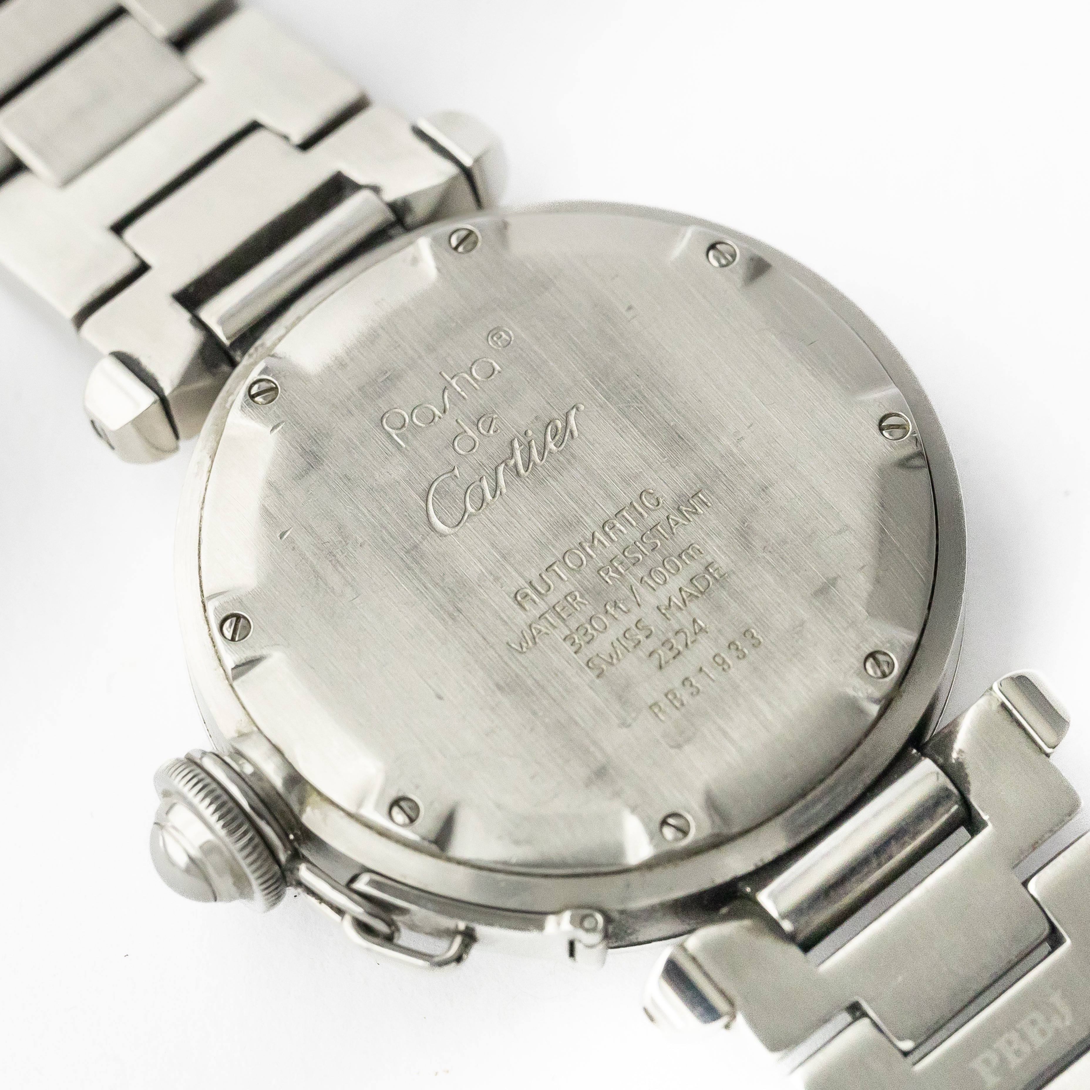 カルティエ パシャC ホワイトダイヤル 箱ギャラ付き 2000年代製