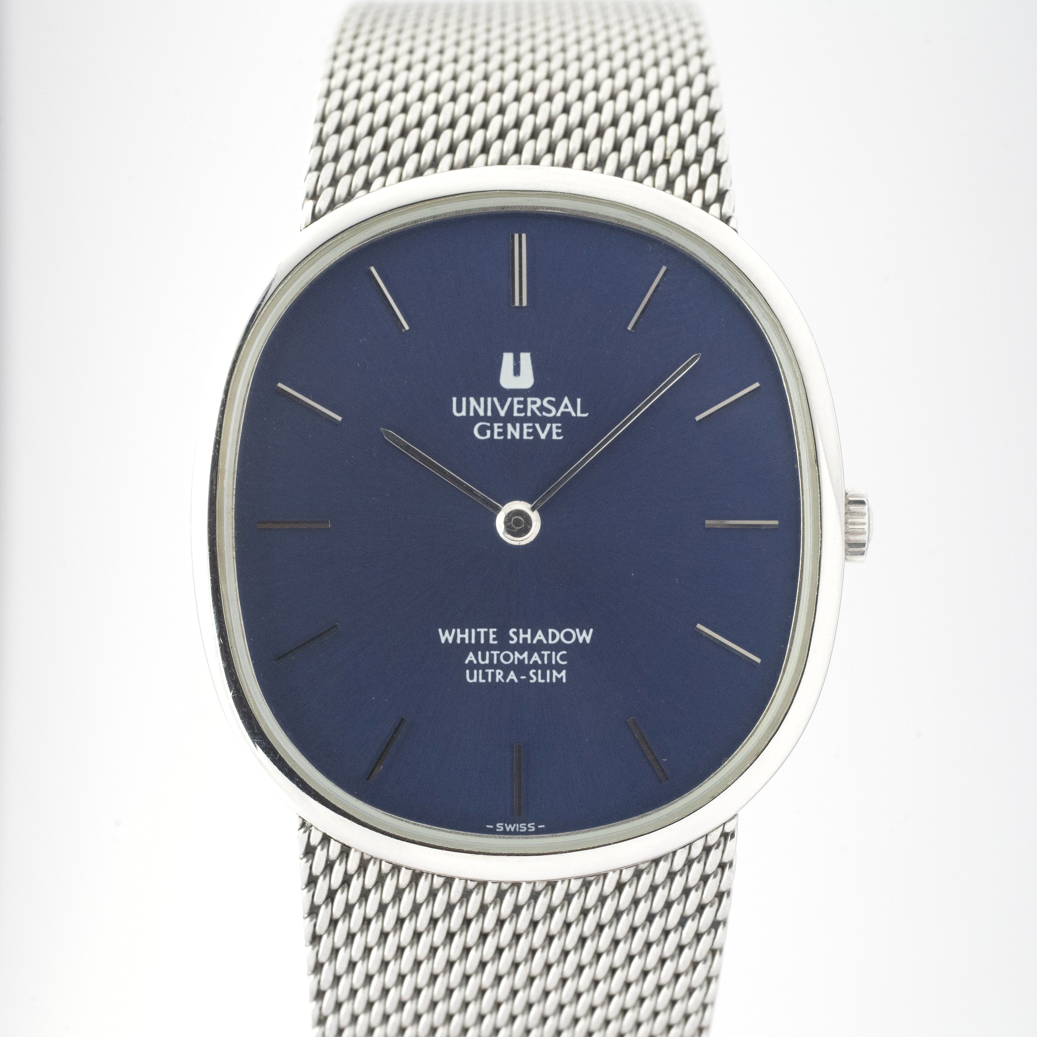 ユニバーサル ジュネーブ ホワイトシャドウ ブルーダイヤル マイクロローター自動巻き 1960年代製