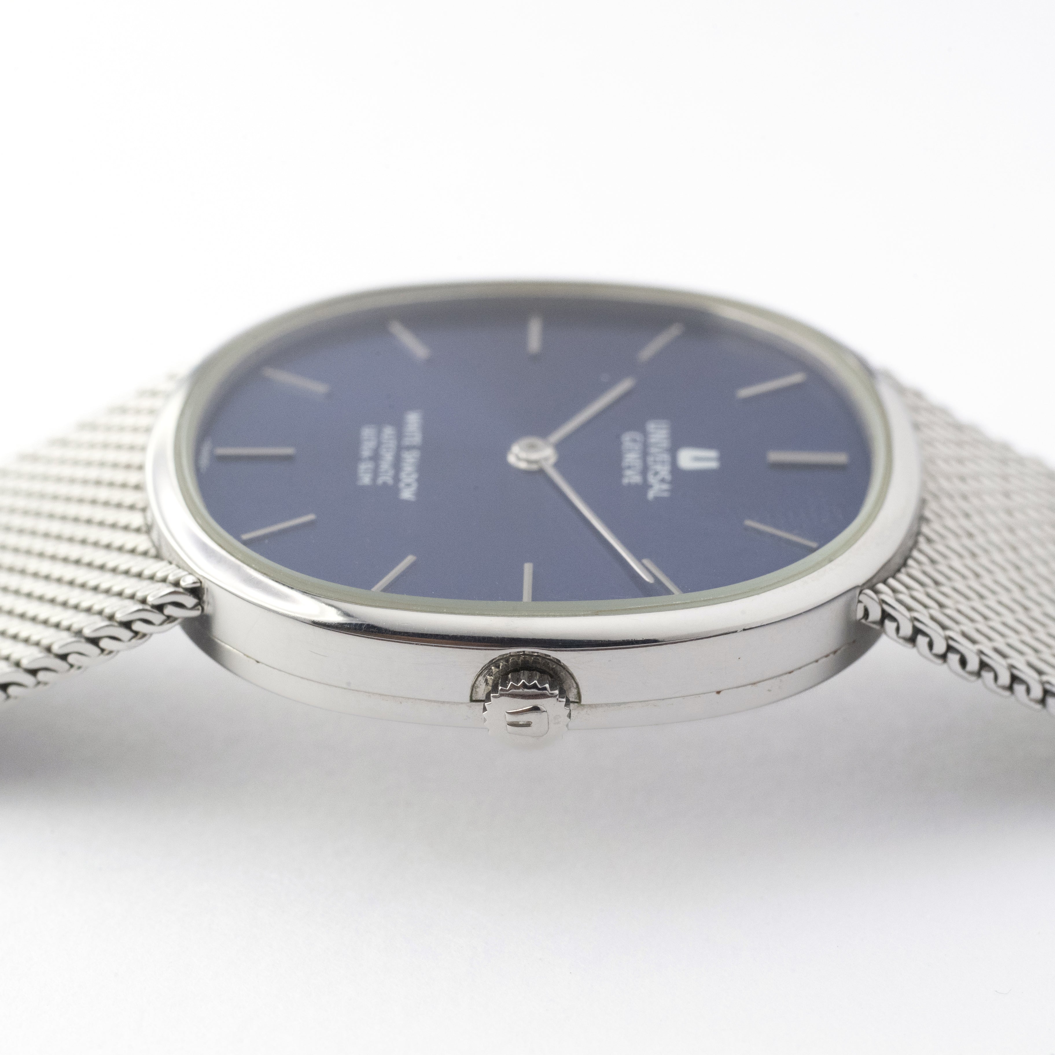 ユニバーサル ジュネーブ ホワイトシャドウ ブルーダイヤル マイクロローター自動巻き 1960年代製