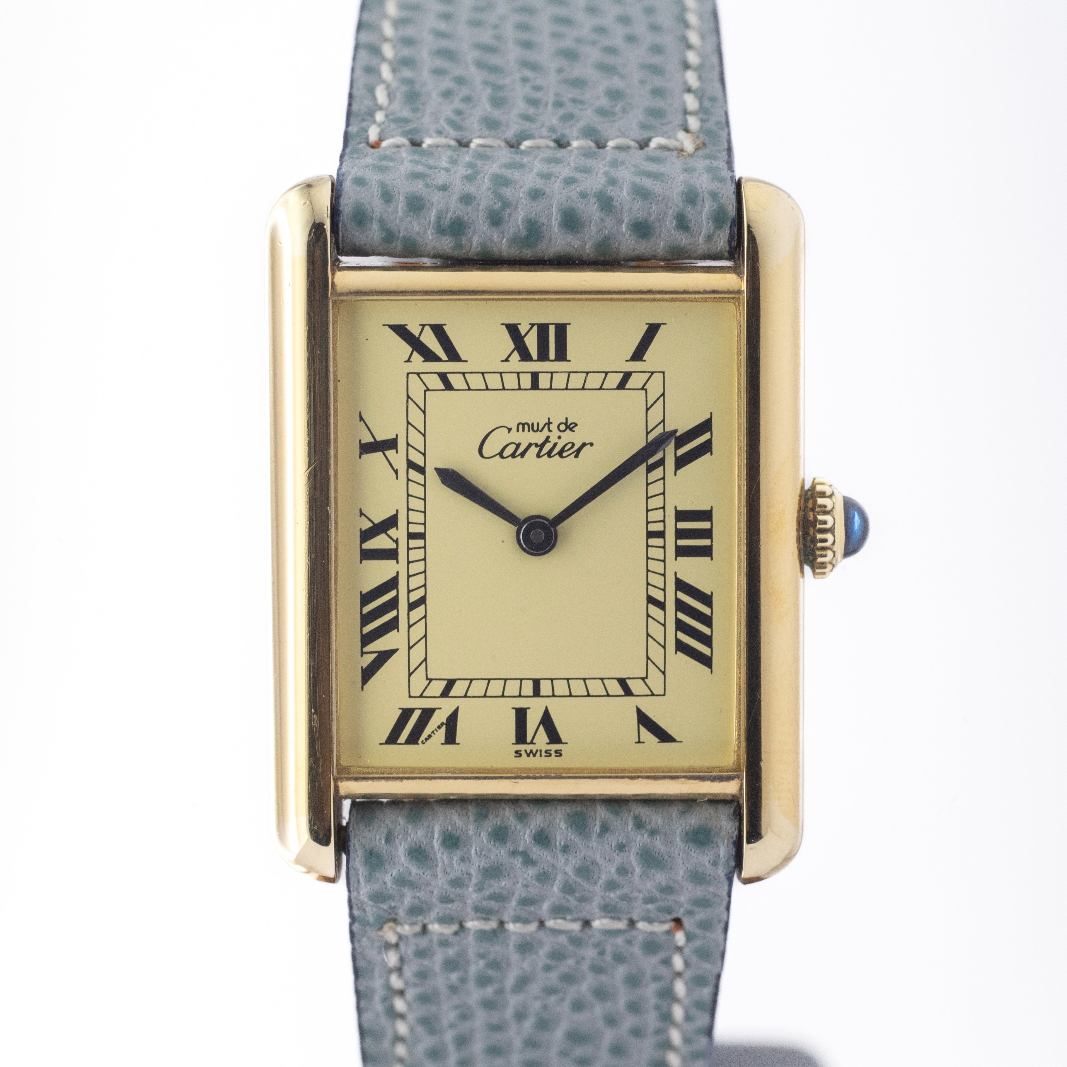 カルティエ マストタンクLM 1983年販売保証書付き アイボリーローマン 手巻き