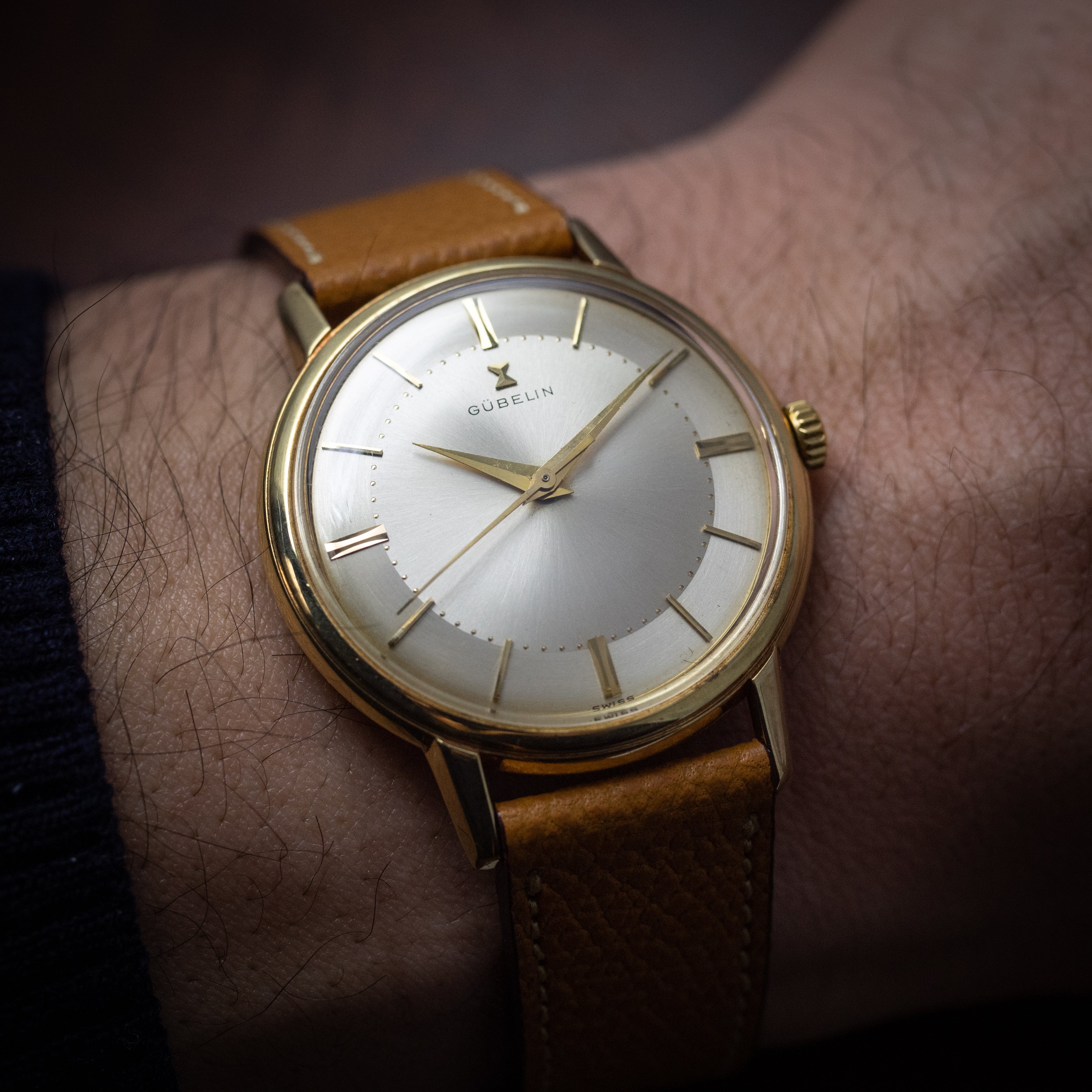 ギュブラン 14金無垢ケース オートマチック1960年代製