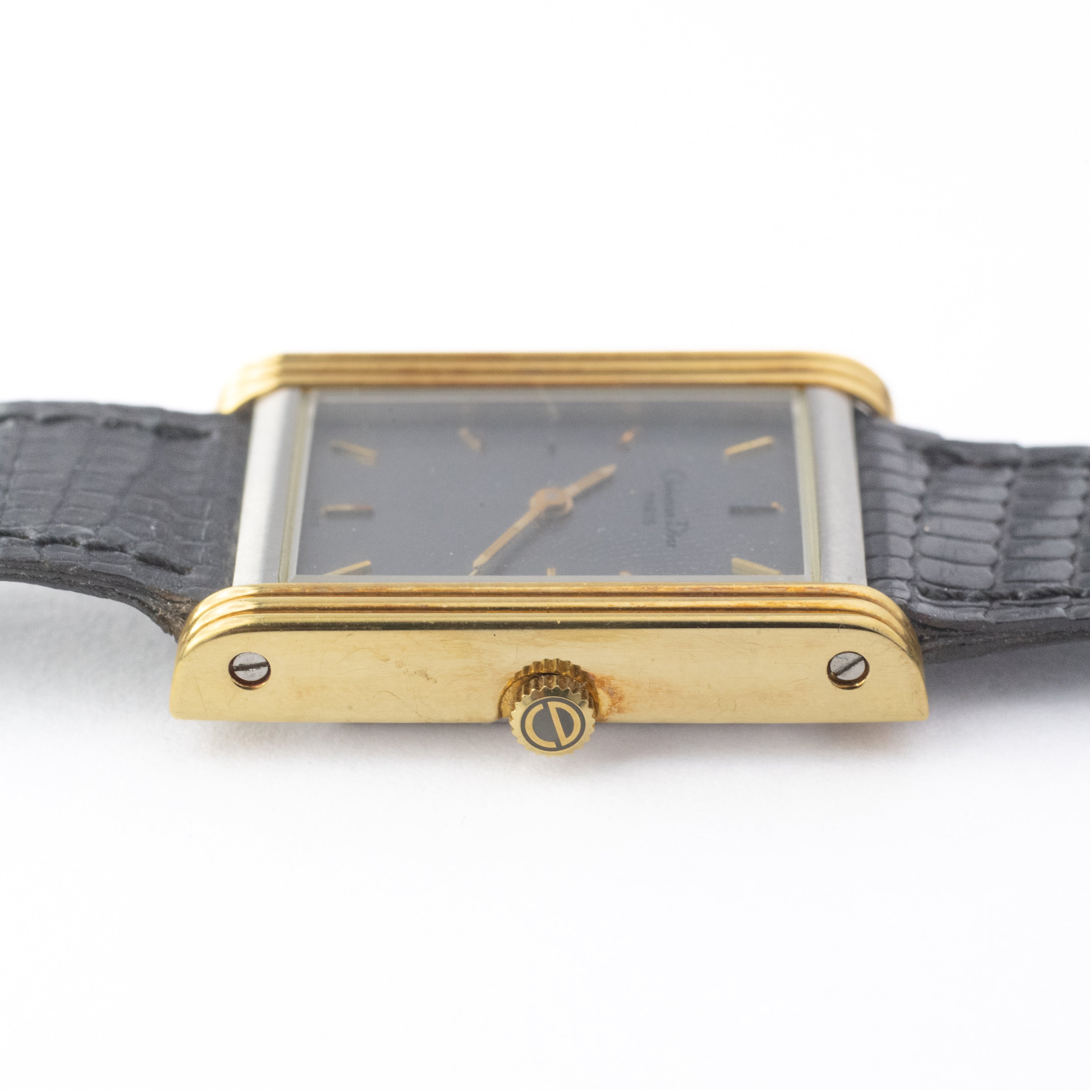 クリスチャンディオール タンクウォッチ 18KYG+SSコンビ 手巻き式 1980年代製