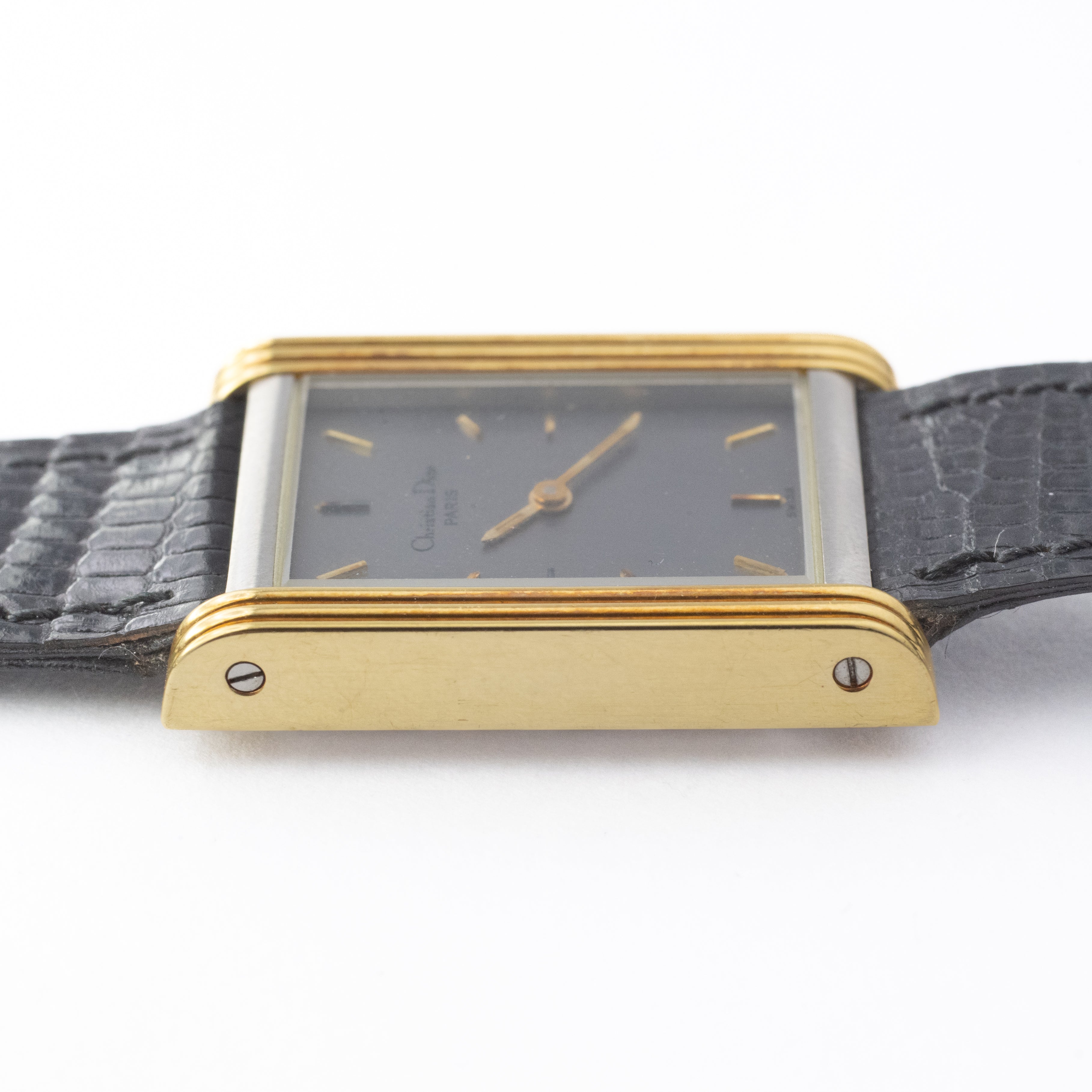 クリスチャンディオール タンクウォッチ 18KYG+SSコンビ 手巻き式 1980年代製