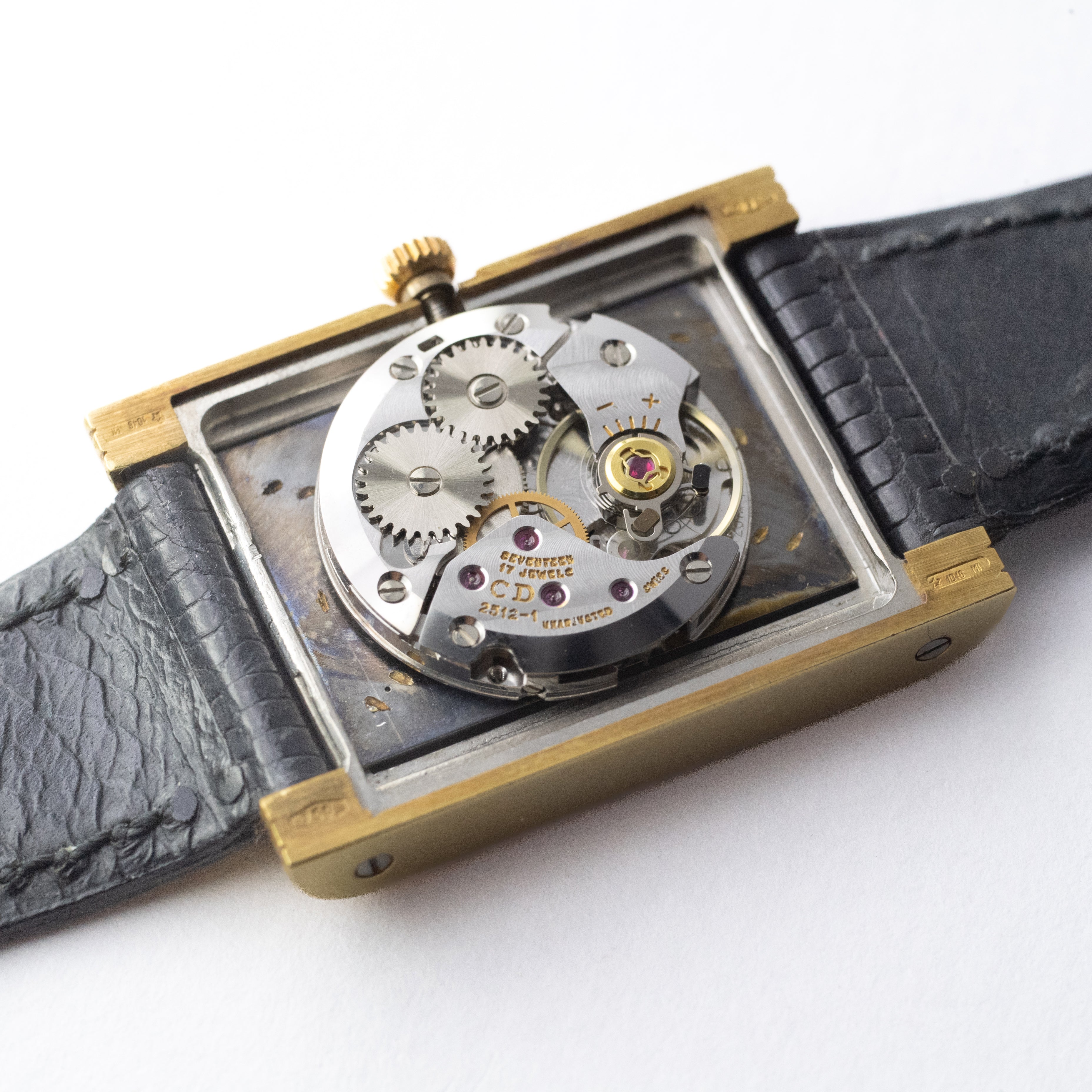 クリスチャンディオール タンクウォッチ 18KYG+SSコンビ 手巻き式 1980年代製