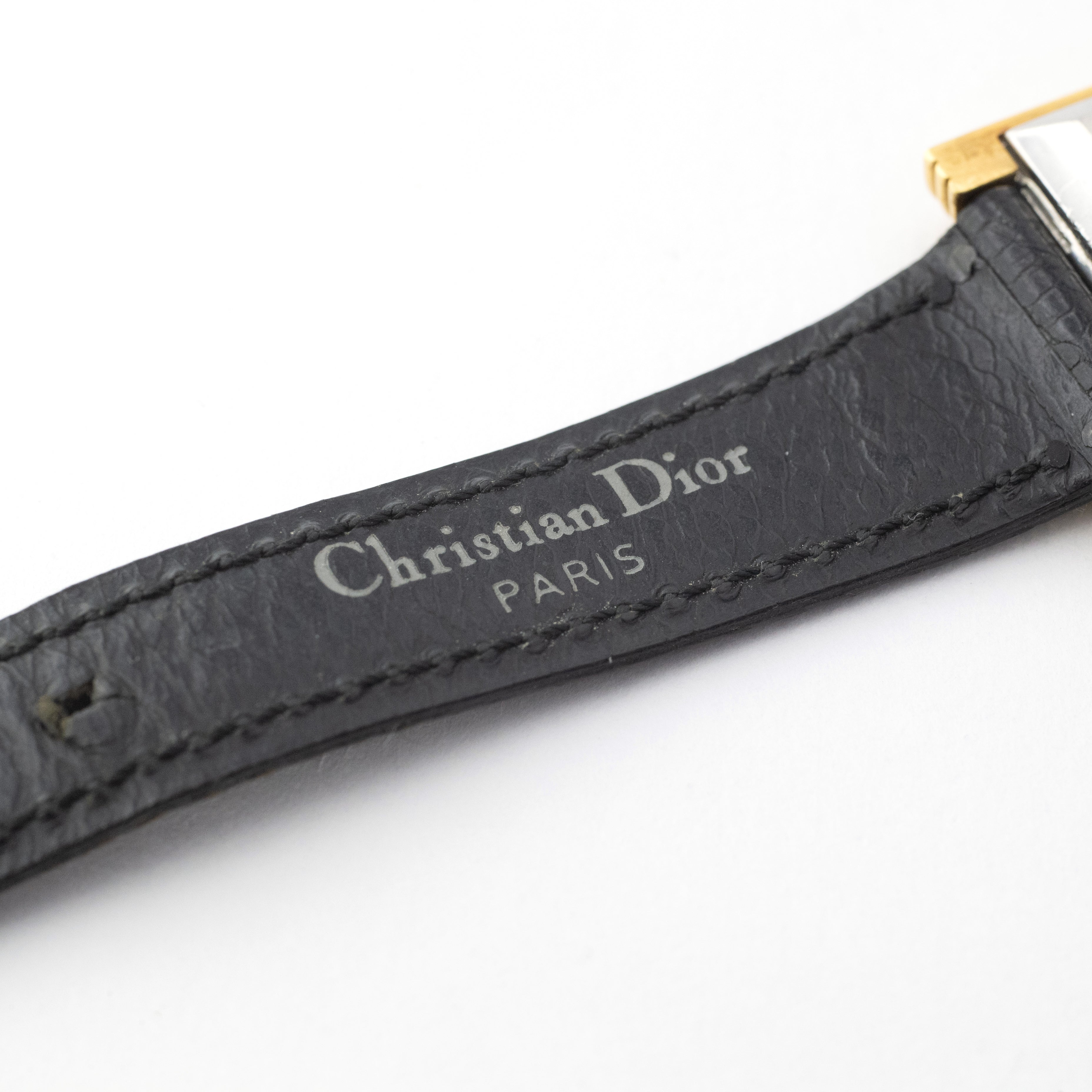 クリスチャンディオール タンクウォッチ 18KYG+SSコンビ 手巻き式 1980年代製