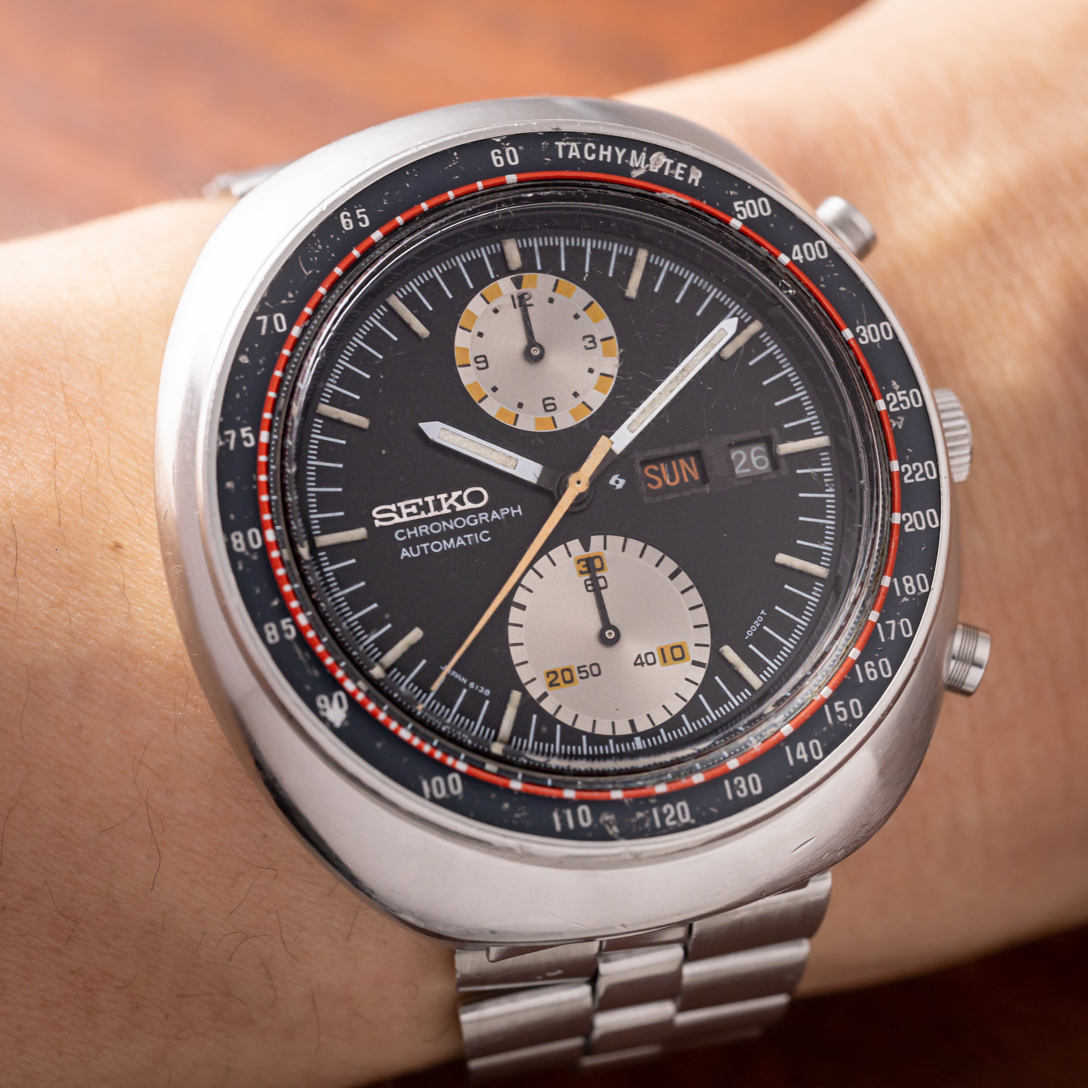 セイコー クロノグラフ 1969年製 Ref.6138-0012 国外仕様 逆パンダダイヤル