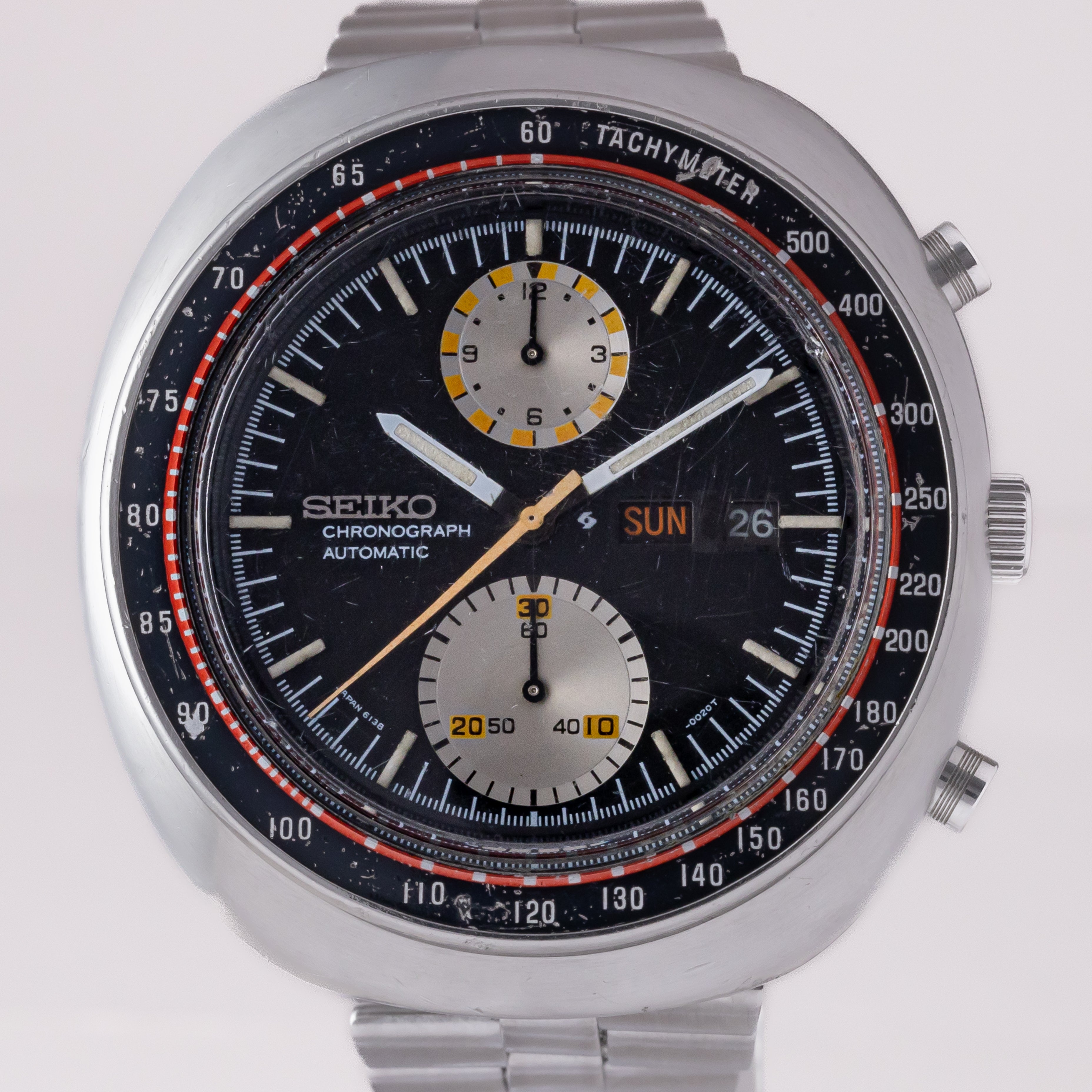 セイコー クロノグラフ 1969年製 Ref.6138-0012 国外仕様 逆パンダダイヤル