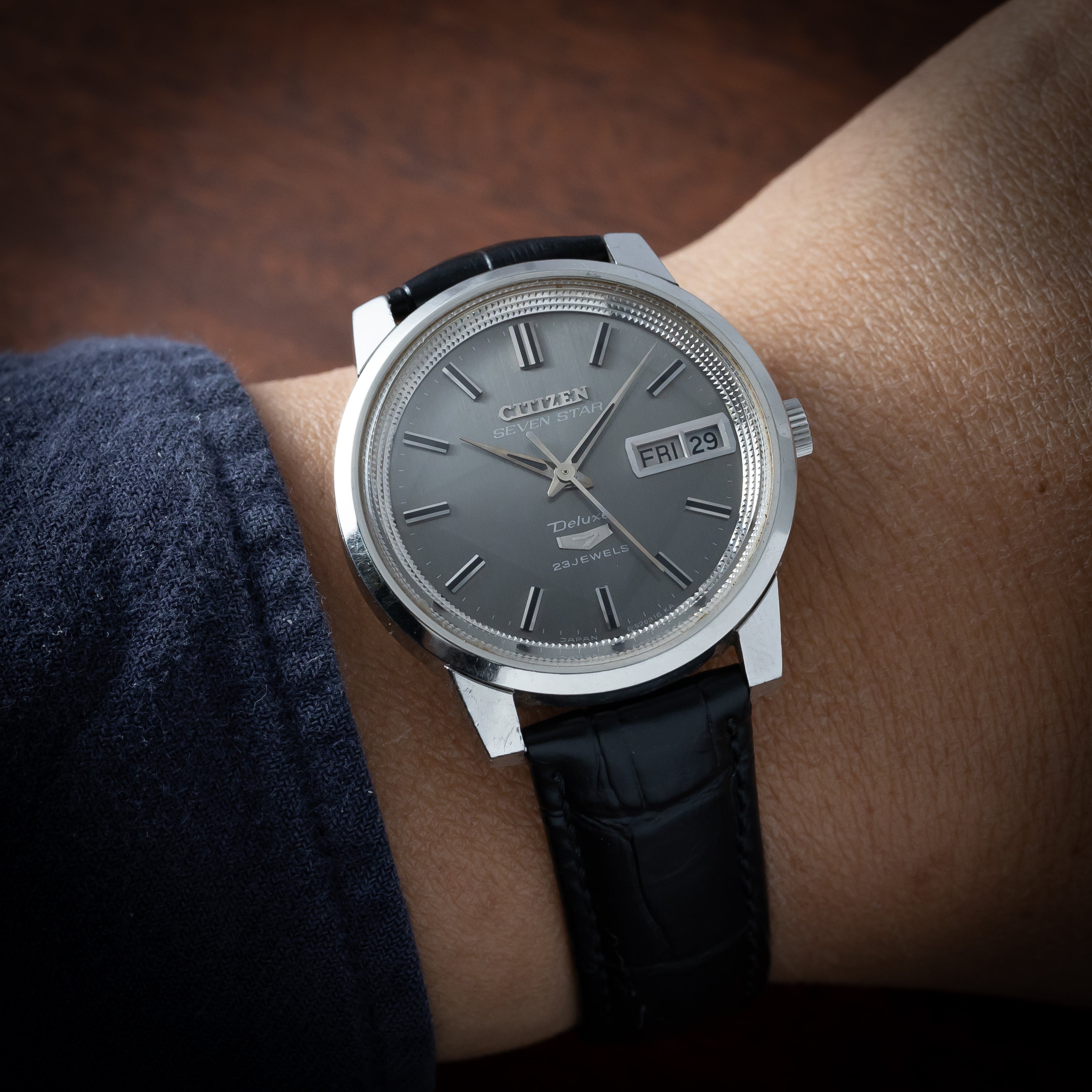 シチズン セブンスターデラックス グレー 1969年製 Ref.4-520068T