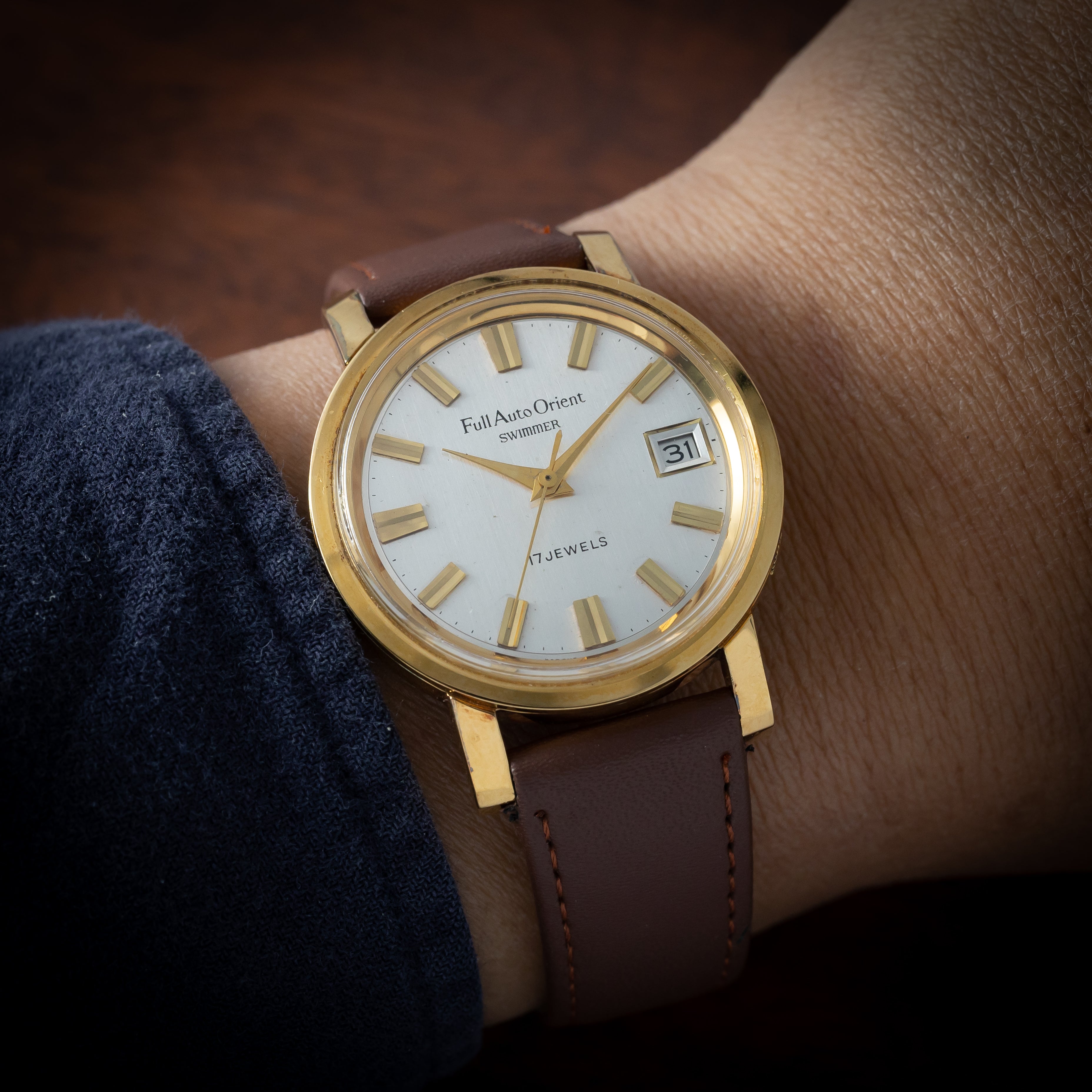 オリエント フルオート オリエント スイマー美品 1960年代製 金張り