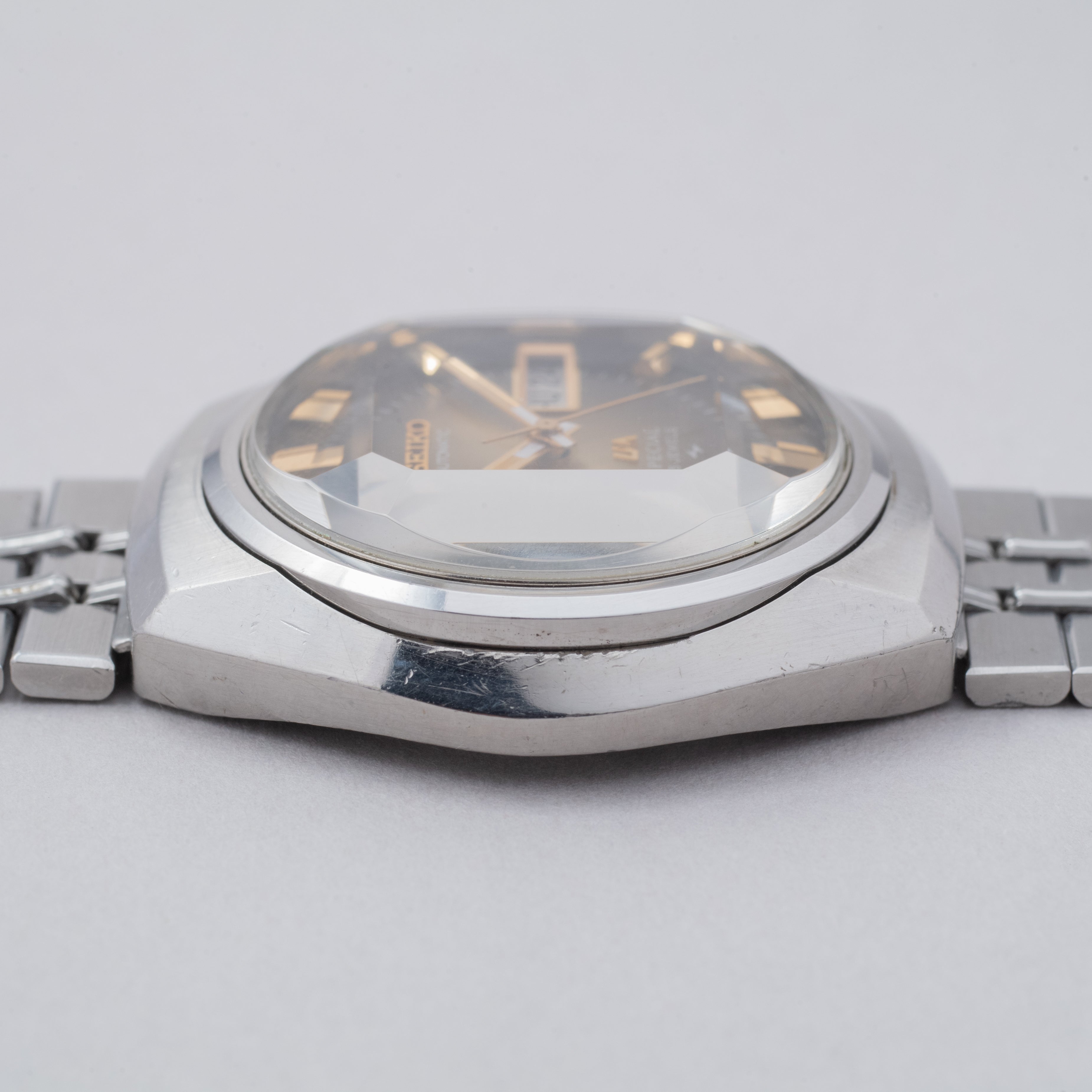 セイコー LMスペシャル 1974年製 カットガラス ブラウン Ref.5216-6020 純正ブレス付き