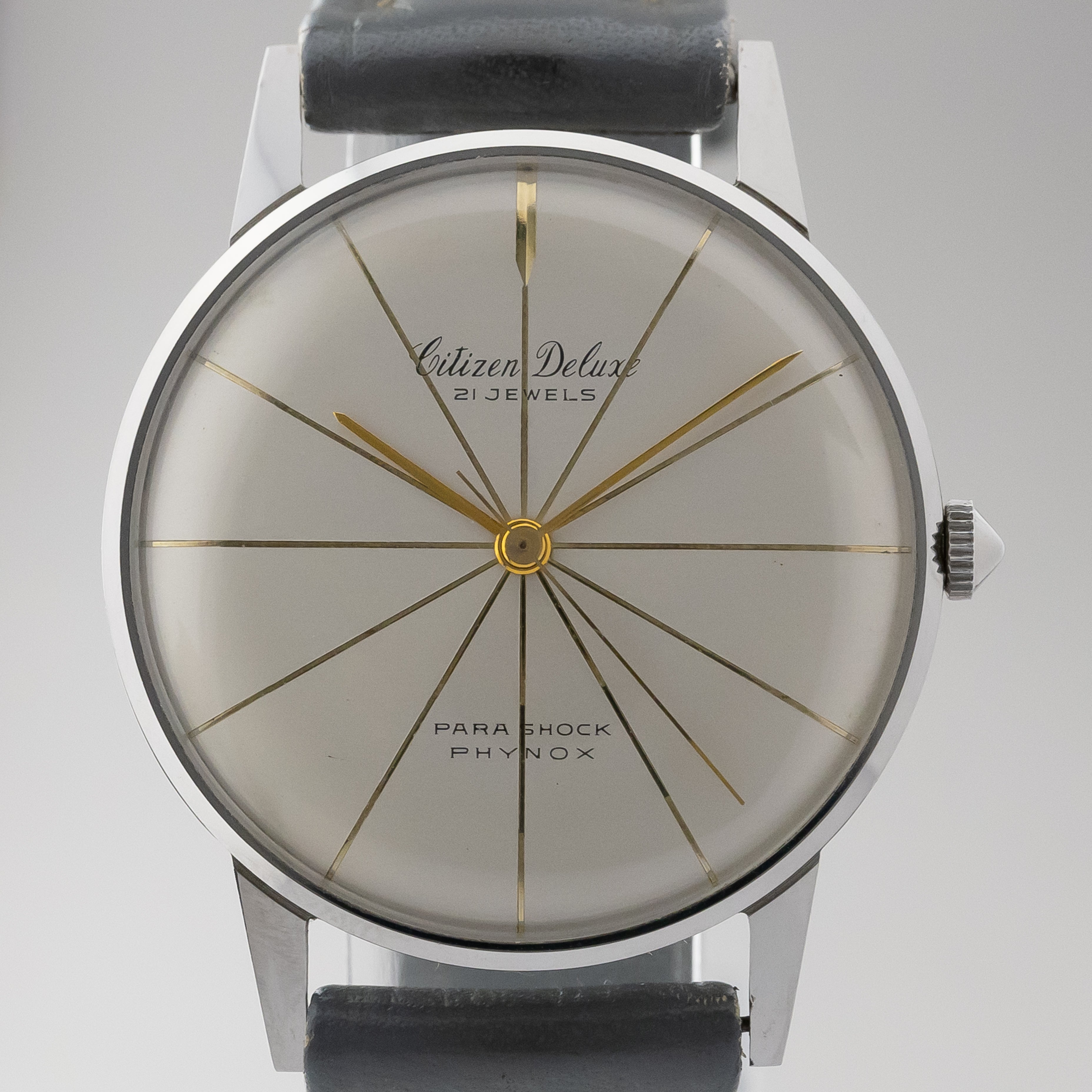 シチズン デラックス タグ付き美品 1959年製 オリジナル革ベルト尾錠 15070SS