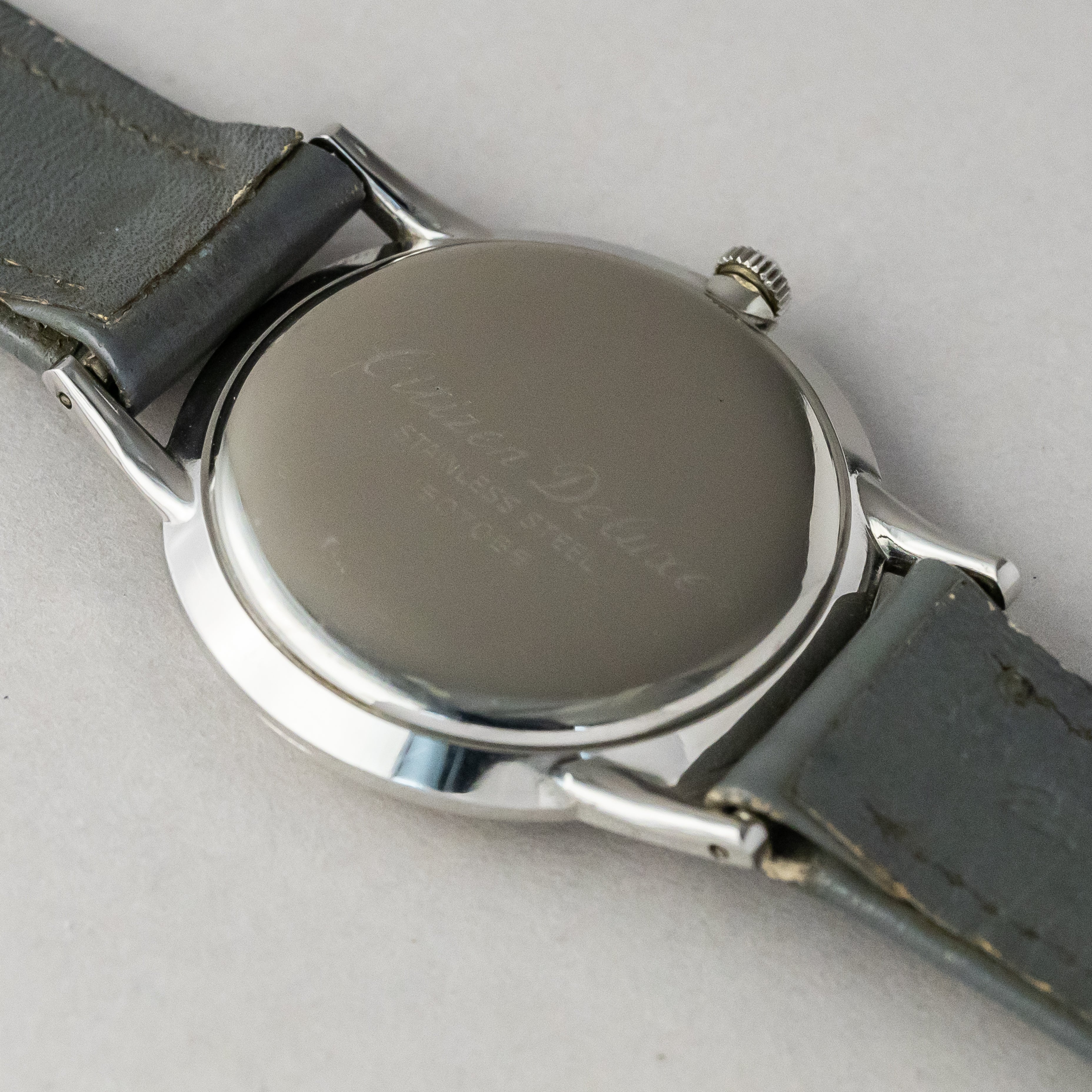 シチズン デラックス タグ付き美品 1959年製 オリジナル革ベルト尾錠 15070SS