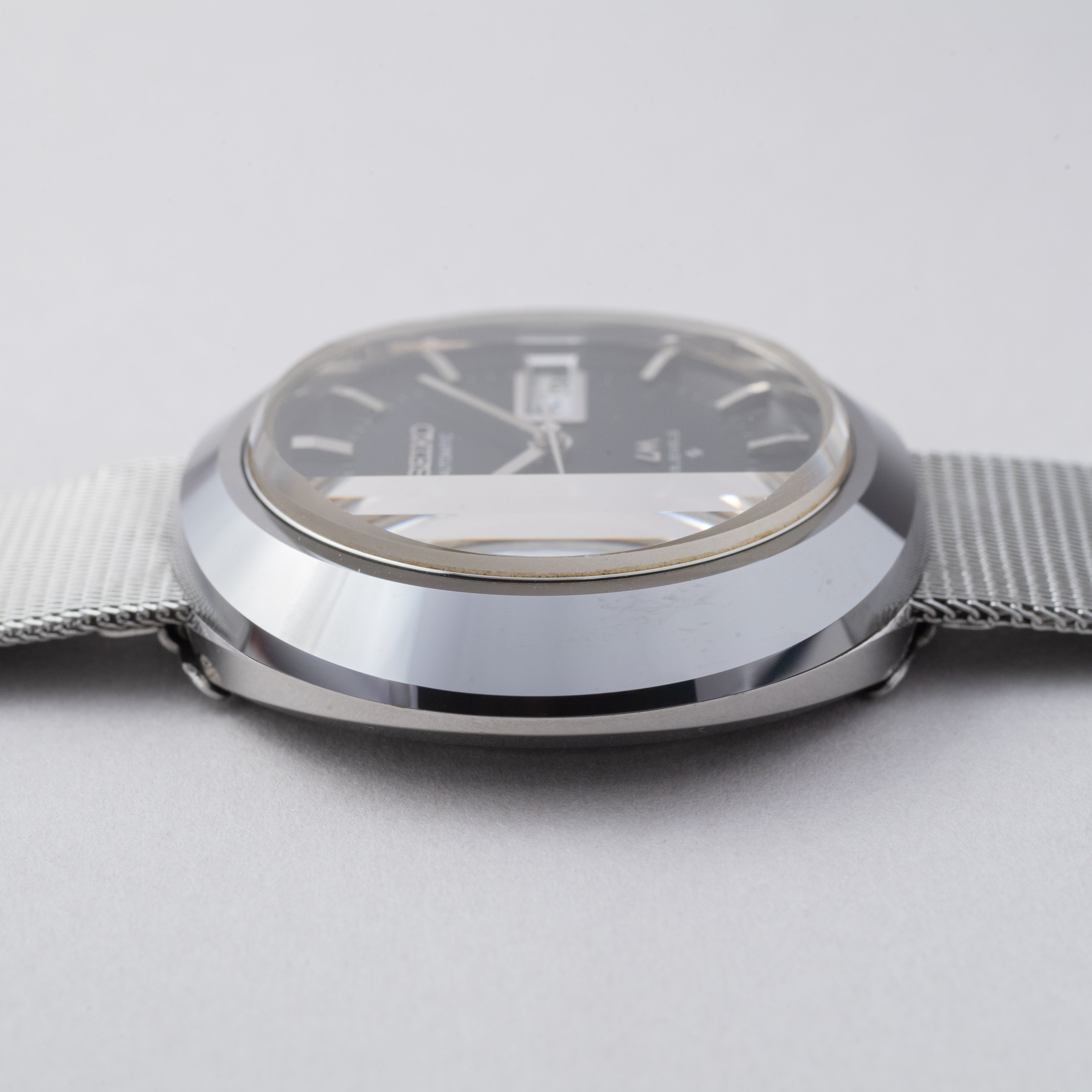 セイコー LM 超硬ケース 3面カットガラス 1972年製 純正ブレス NSAGケース