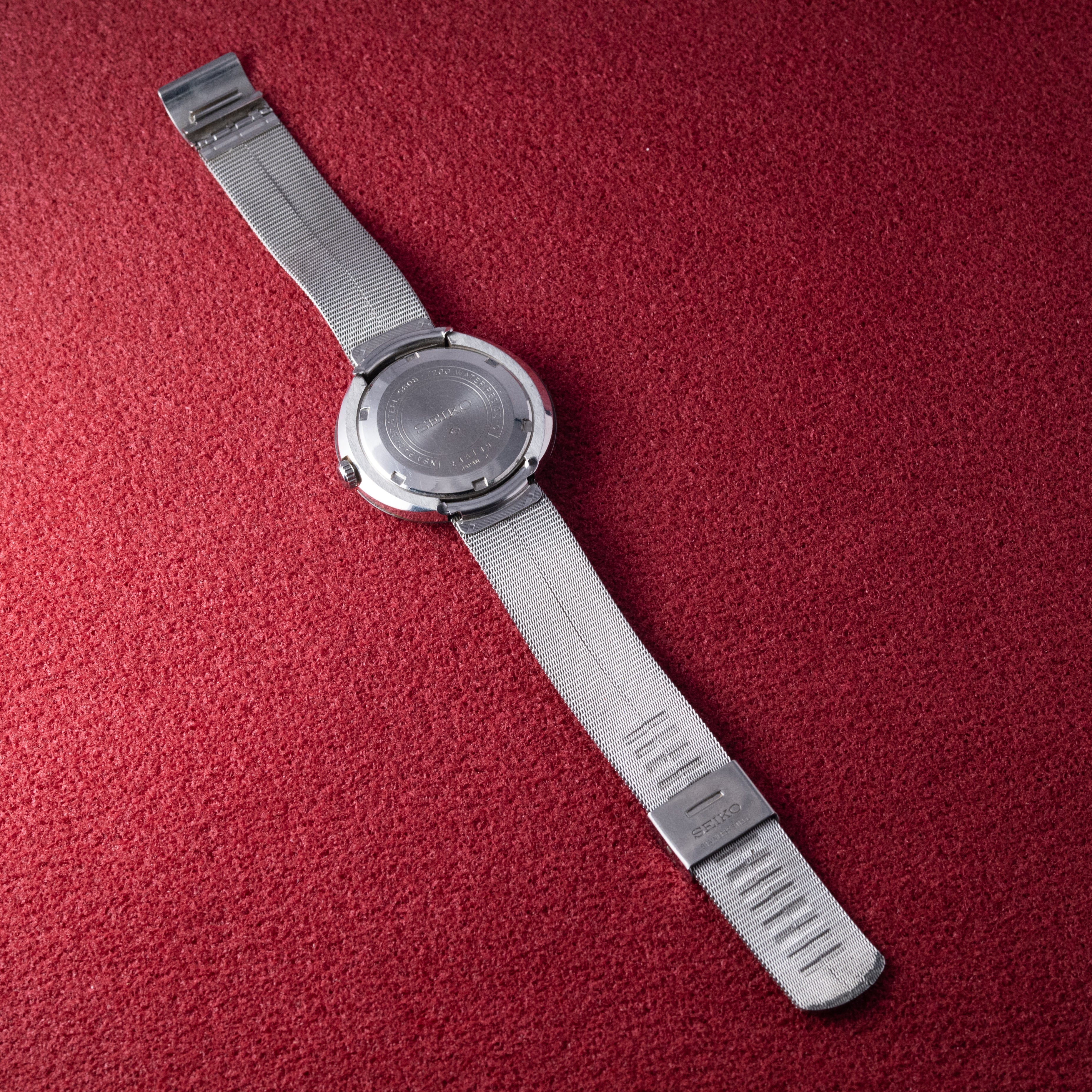 セイコー LM 超硬ケース 3面カットガラス 1972年製 純正ブレス NSAGケース