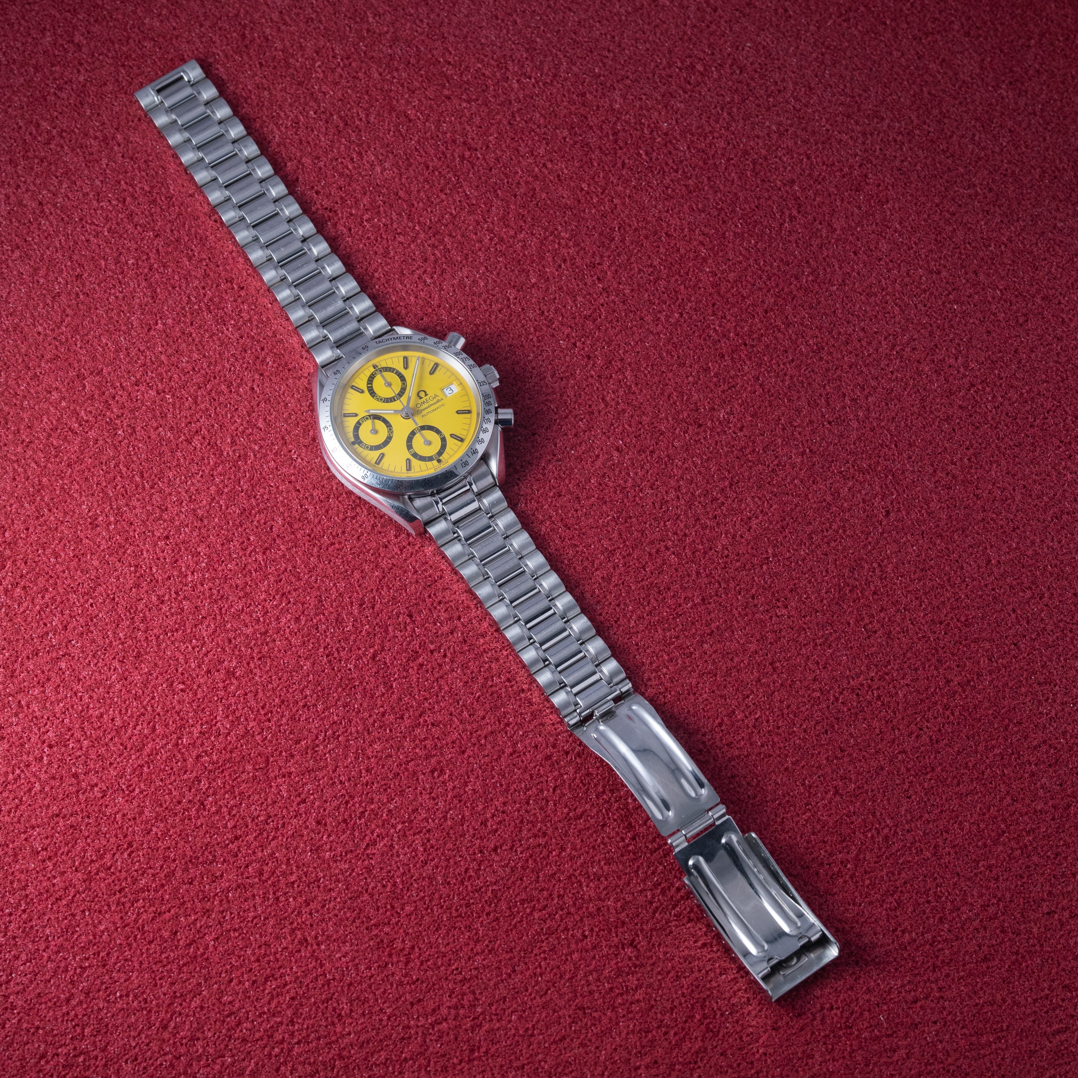 オメガスピードマスター シューマッハ 1995年製 イエローダイヤル Ref.3511-12