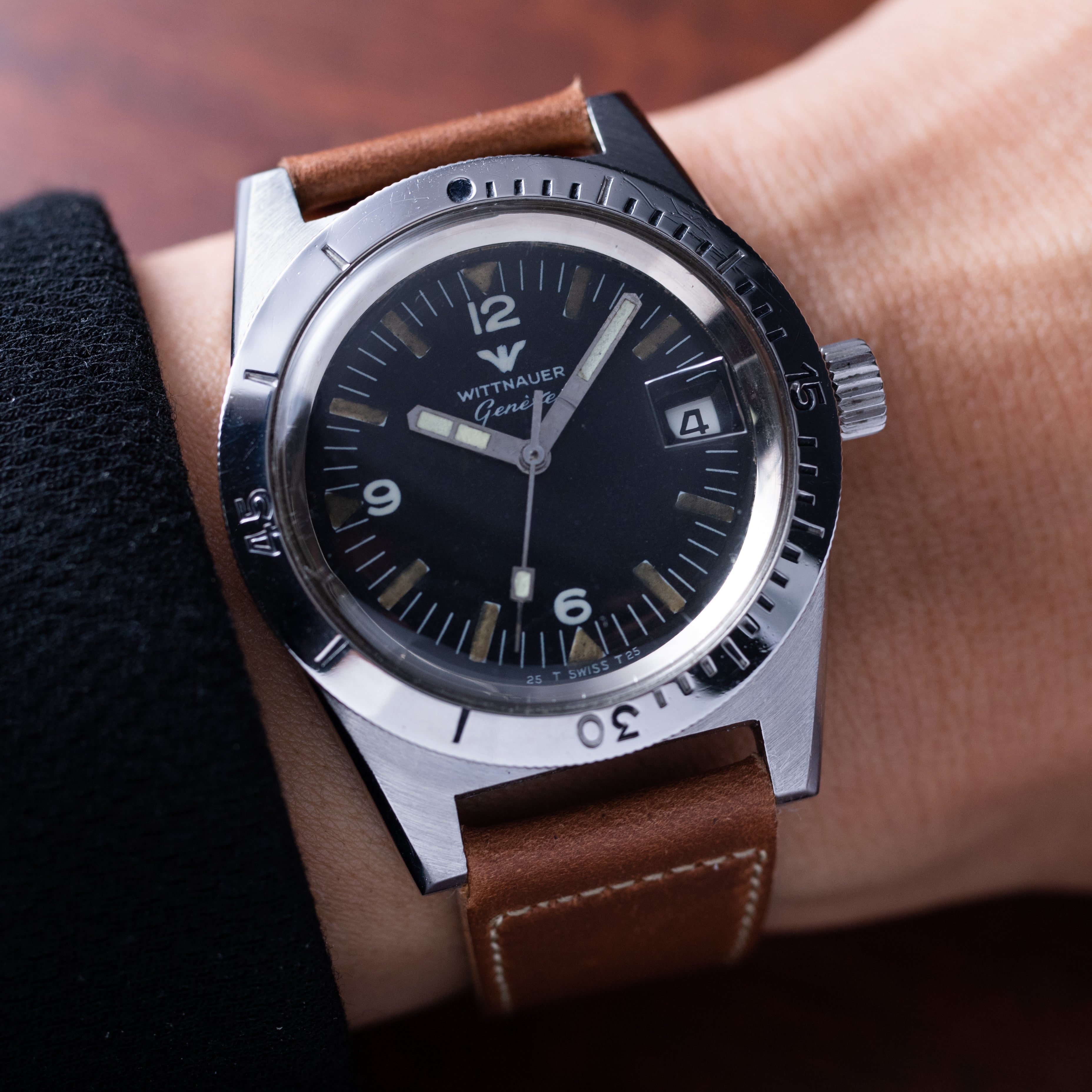 ウィットナー ダイバーズウォッチ 1960年代製 手巻き式 デイト