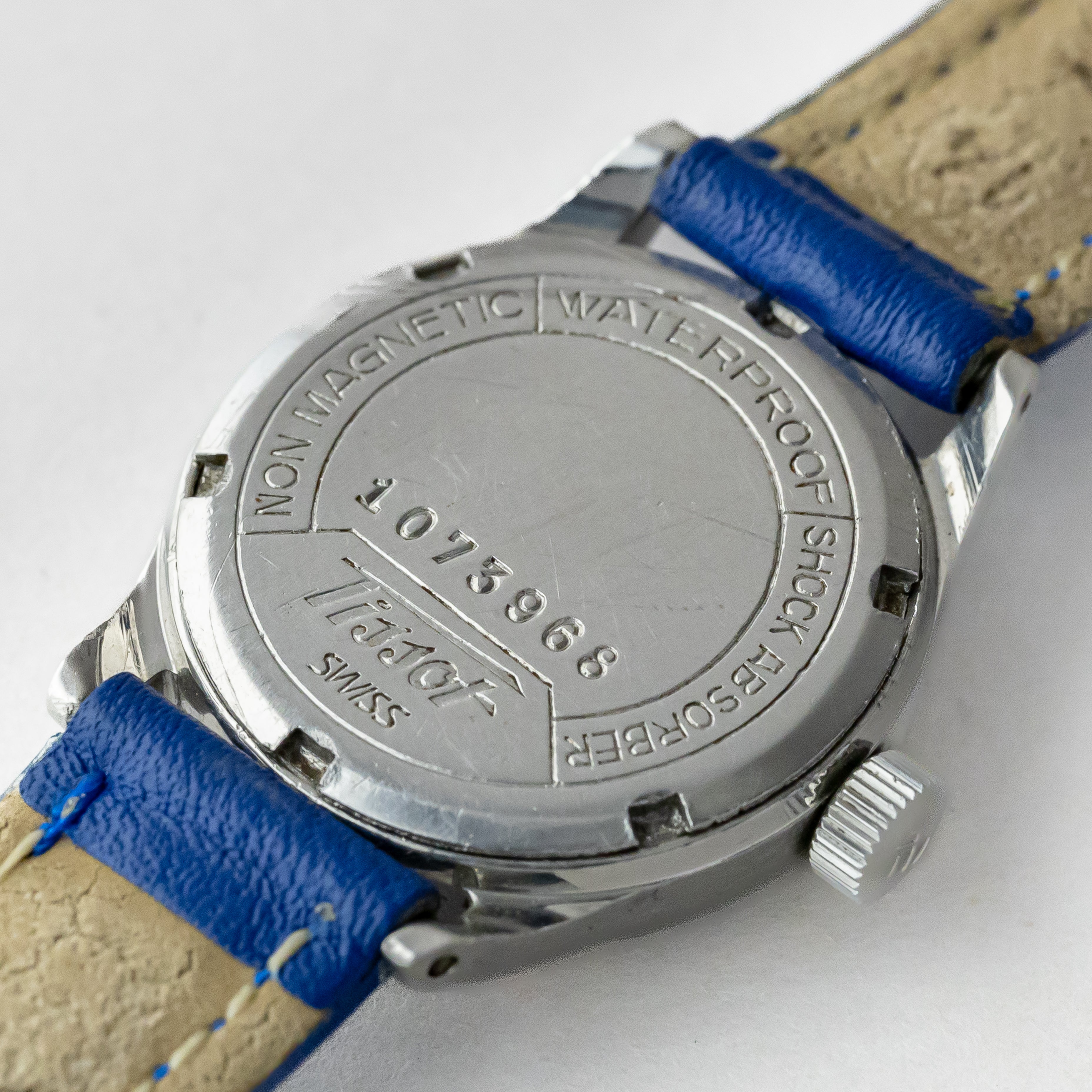 ティソ レディース ブラックアラビアダイヤル 1940年代製 スモールセコンド 防水ケース