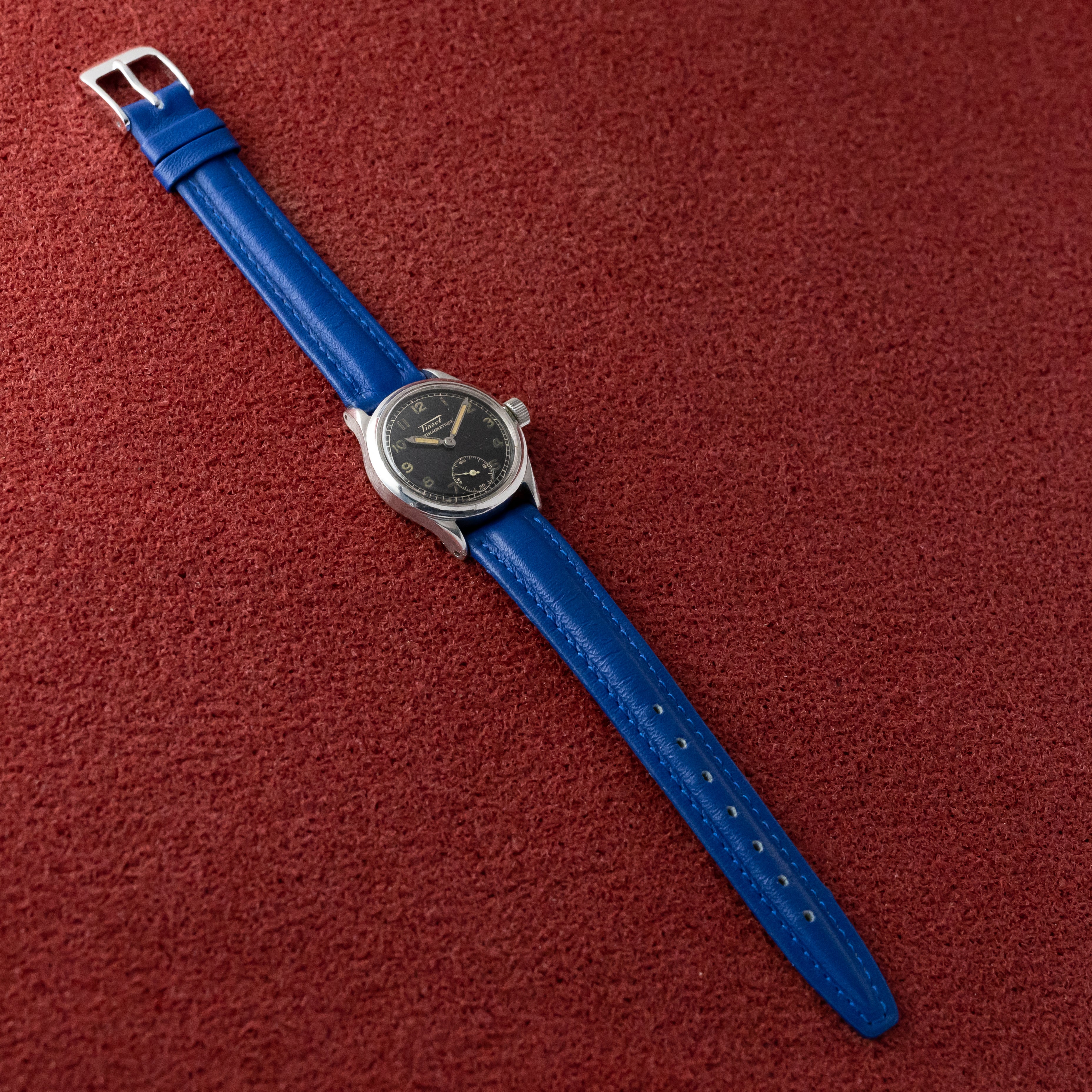 ティソ レディース ブラックアラビアダイヤル 1940年代製 スモールセコンド 防水ケース