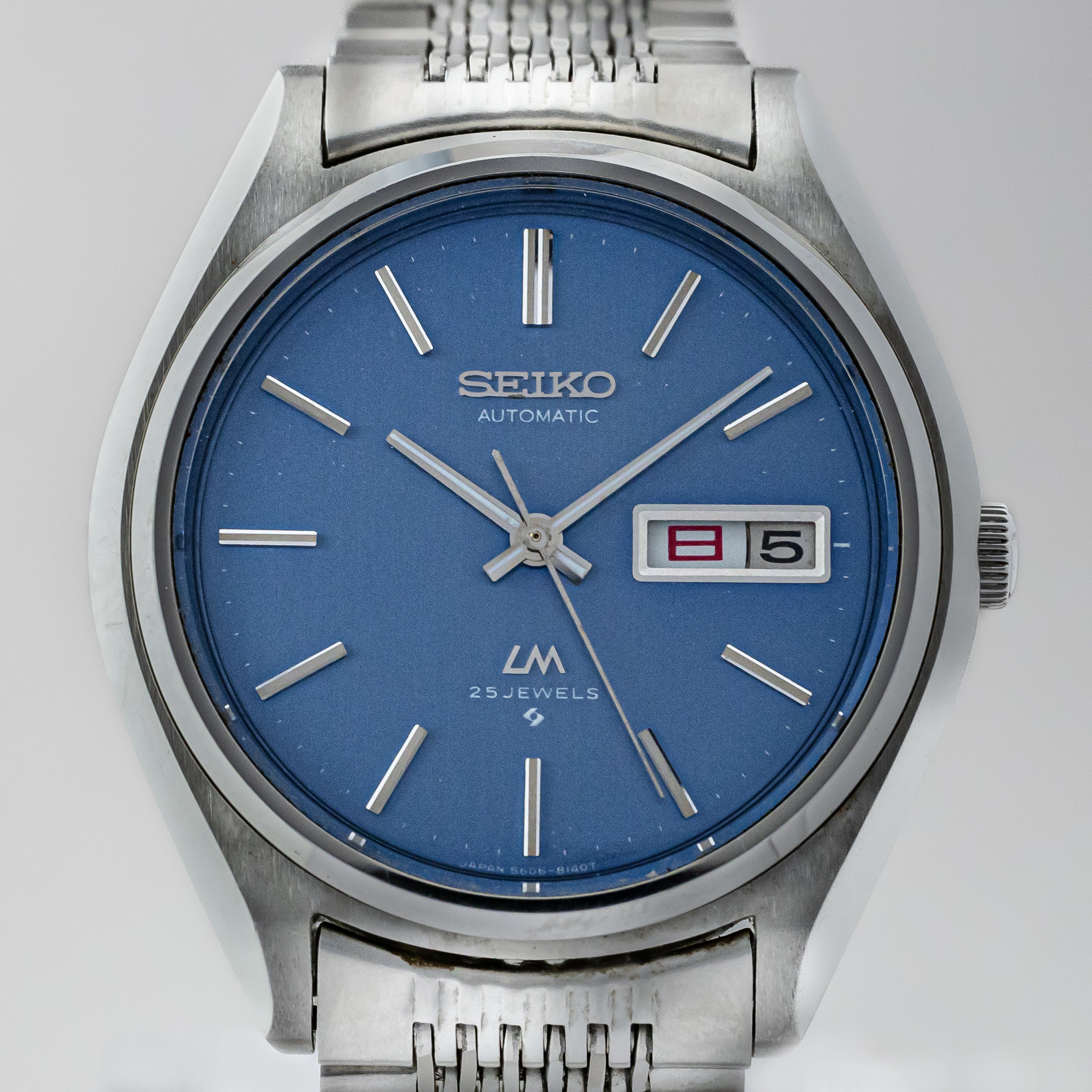 セイコー LM 1975年製 ロードマチック ブルーダイヤル デイデイト Ref.5606-8051