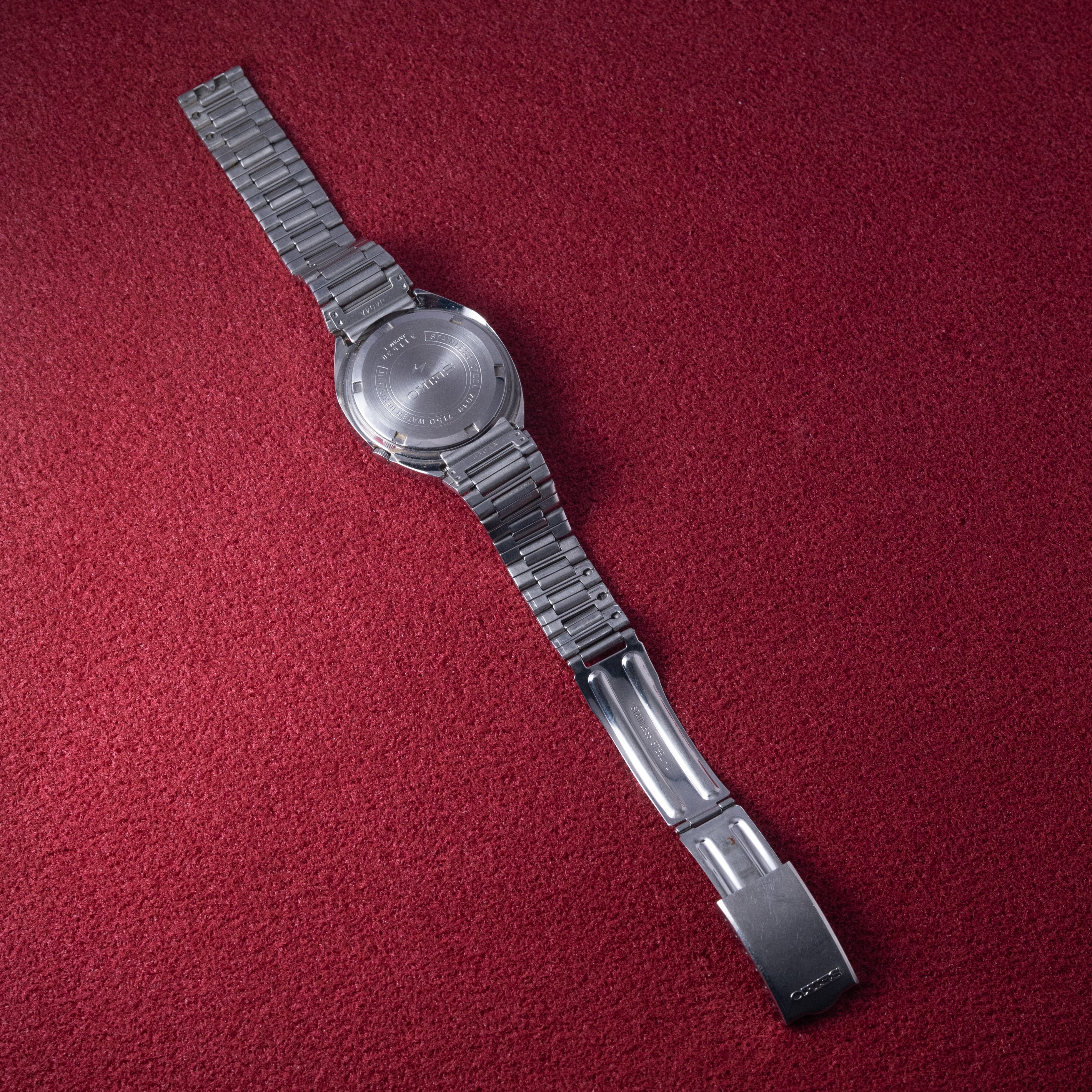 セイコー アドヴァン 1973年製 カットガラス デイデイト ブルーグラデーションダイヤル