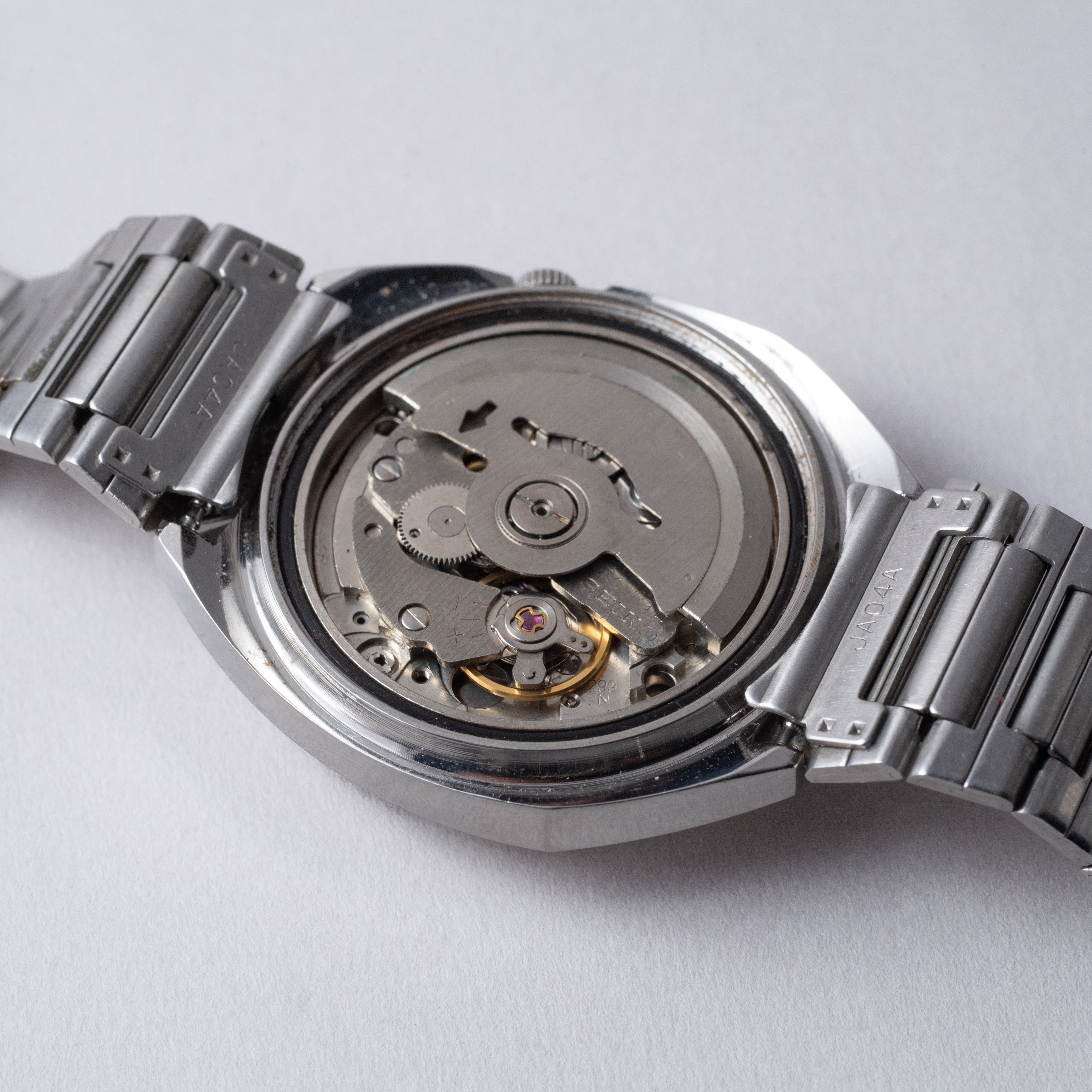 セイコー アドヴァン 1973年製 カットガラス デイデイト ブルーグラデーションダイヤル