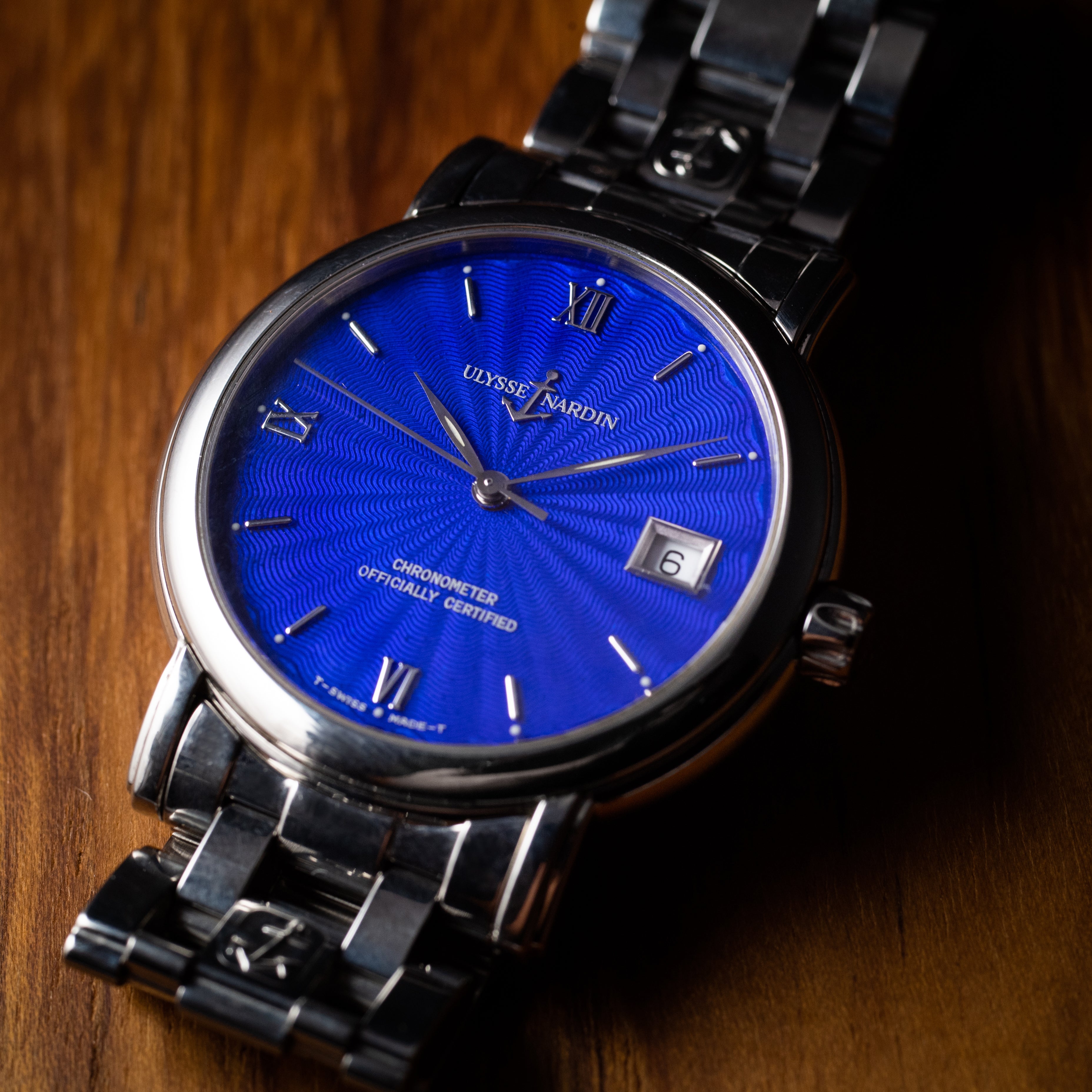 ユリスナルダン サンマルコ ブルーダイヤル 1990年代 オートマチック