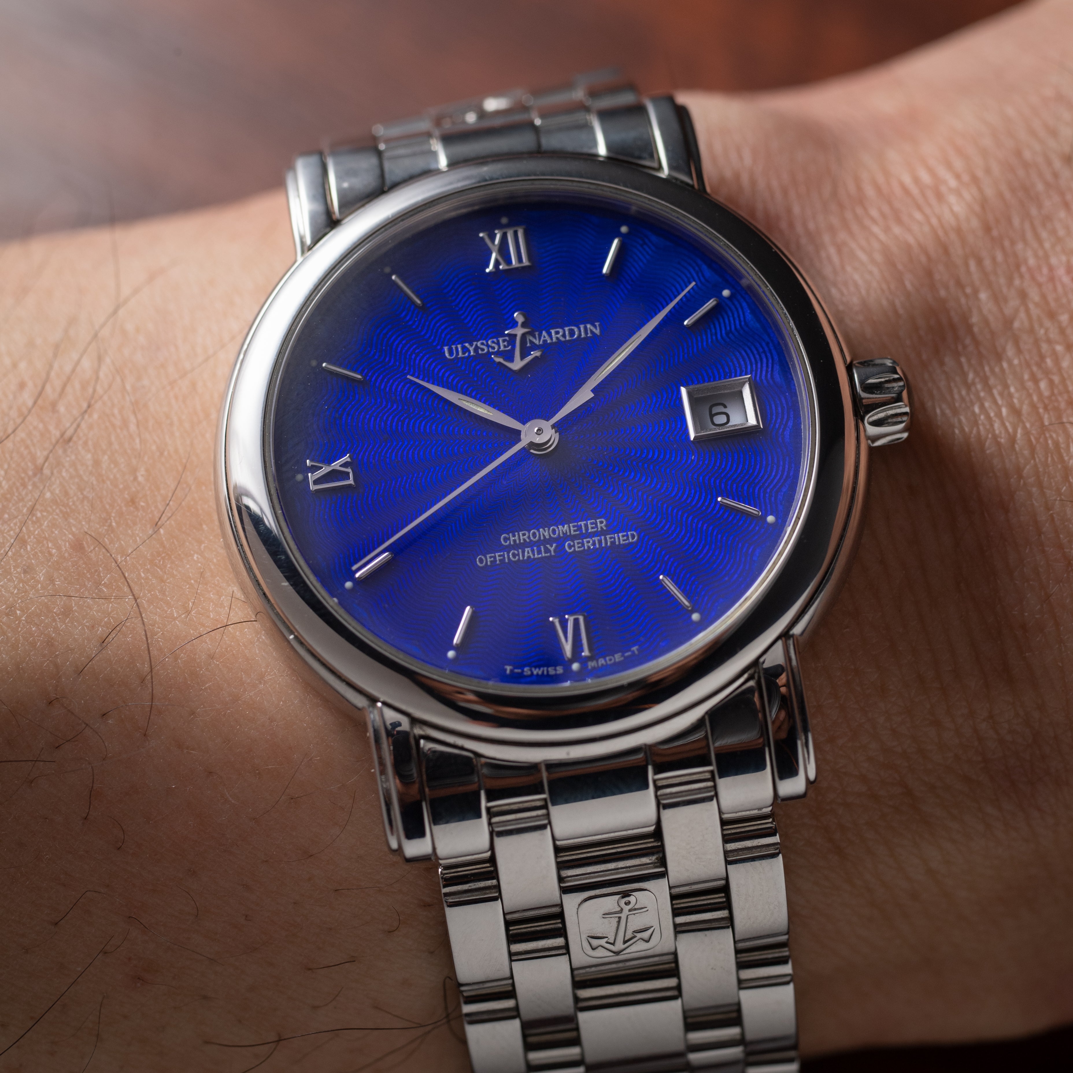 ユリスナルダン サンマルコ ブルーダイヤル 1990年代 オートマチック