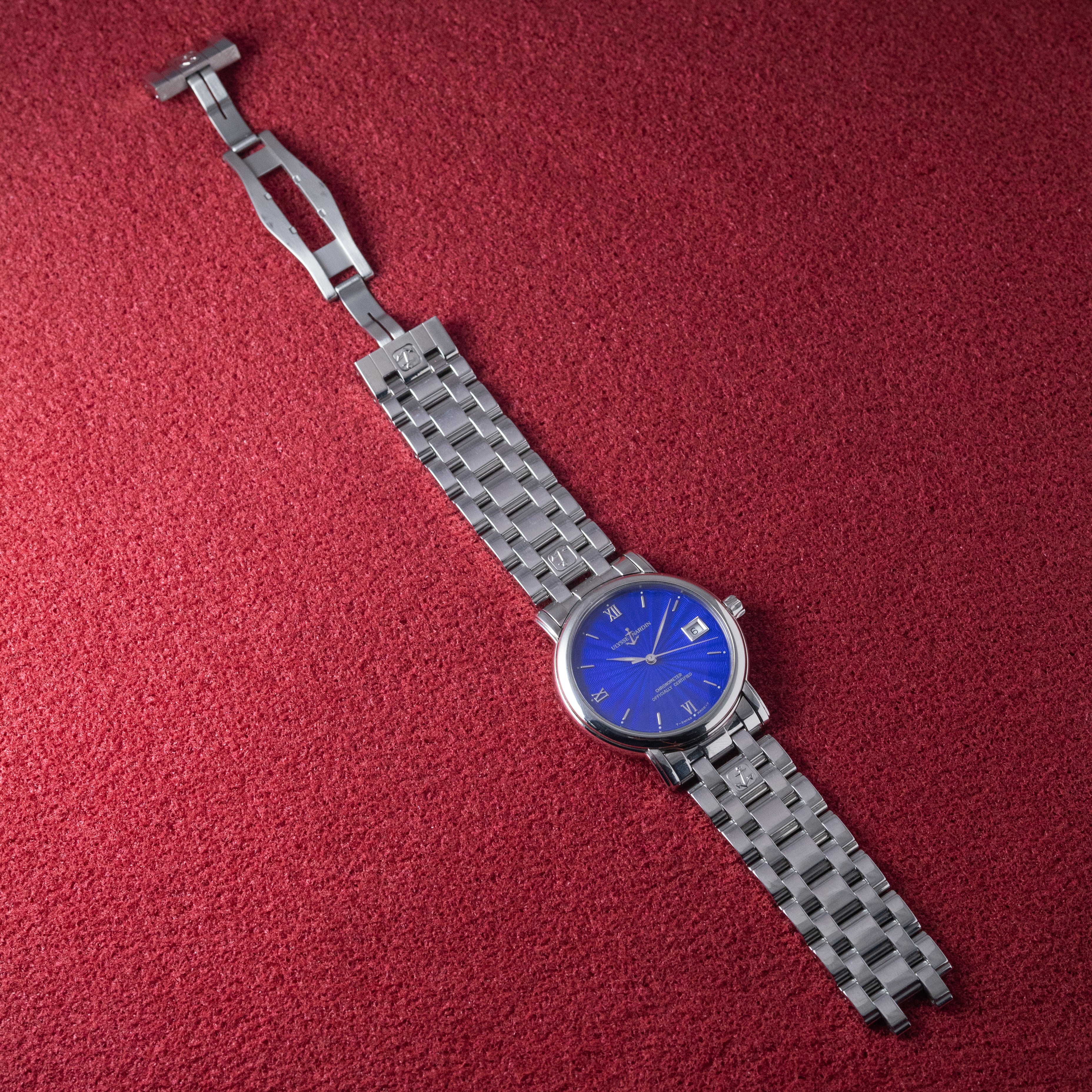 ユリスナルダン サンマルコ ブルーダイヤル 1990年代 オートマチック