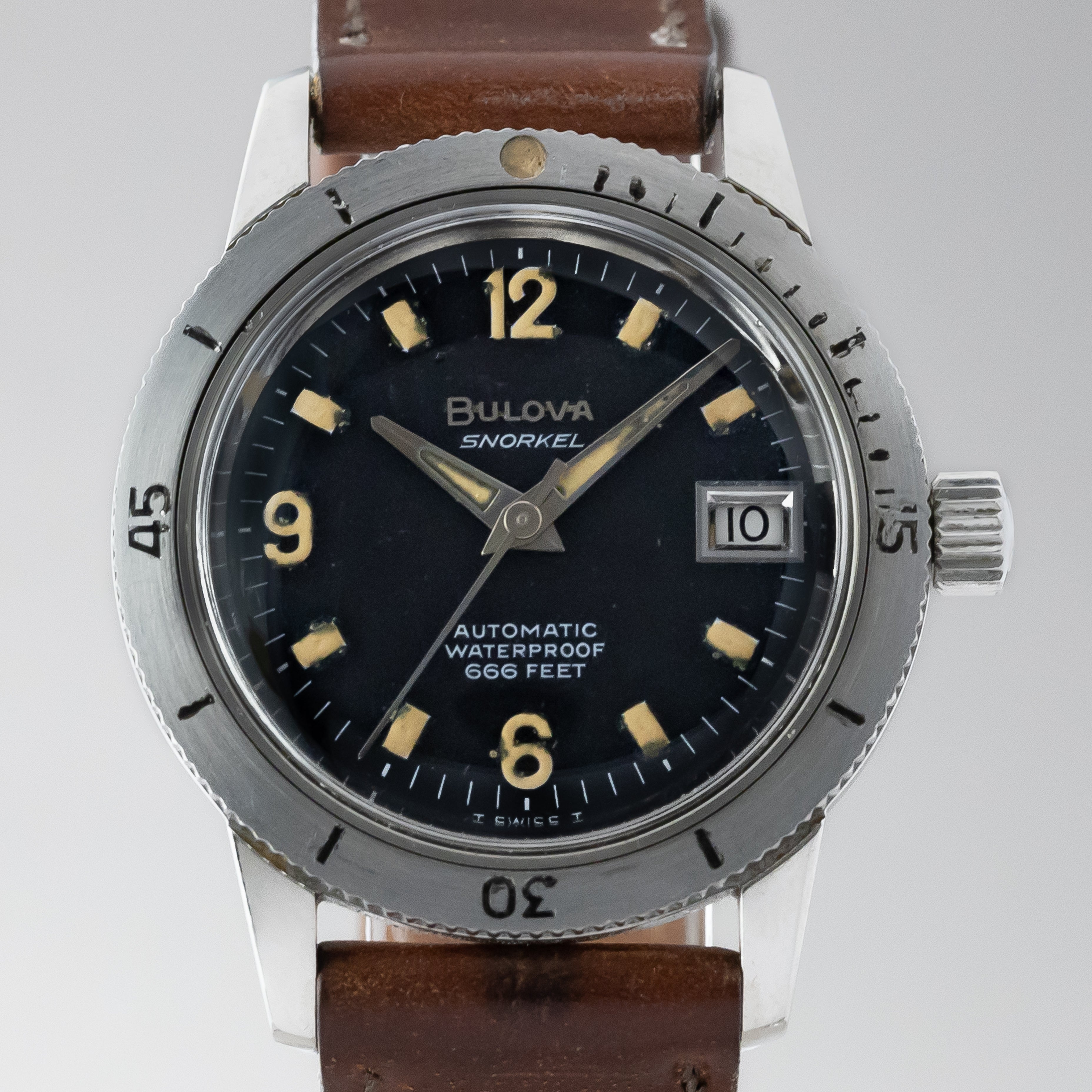 ブローバ シュノーケル 1968年製 ダイバーズウォッチ 回転ベゼル