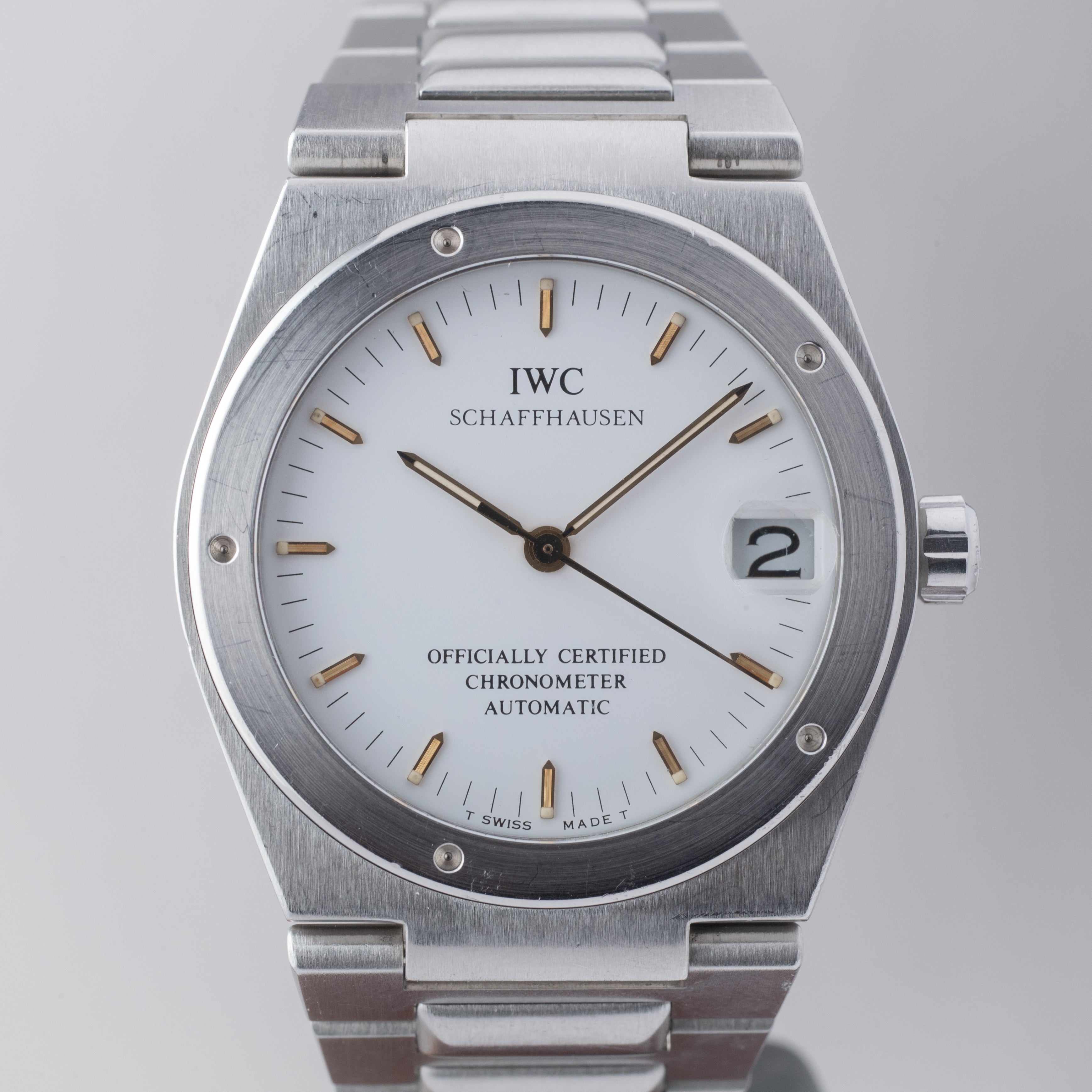 IWC インヂュニア Ref.3521 ホワイトダイヤル 1993年製 Cal.887/2 クロノメーター